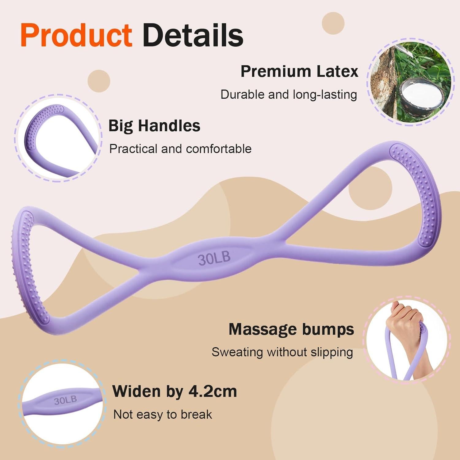 Banda de Resistencia Fitness Soulchen Figura 8 - 3 Piezas