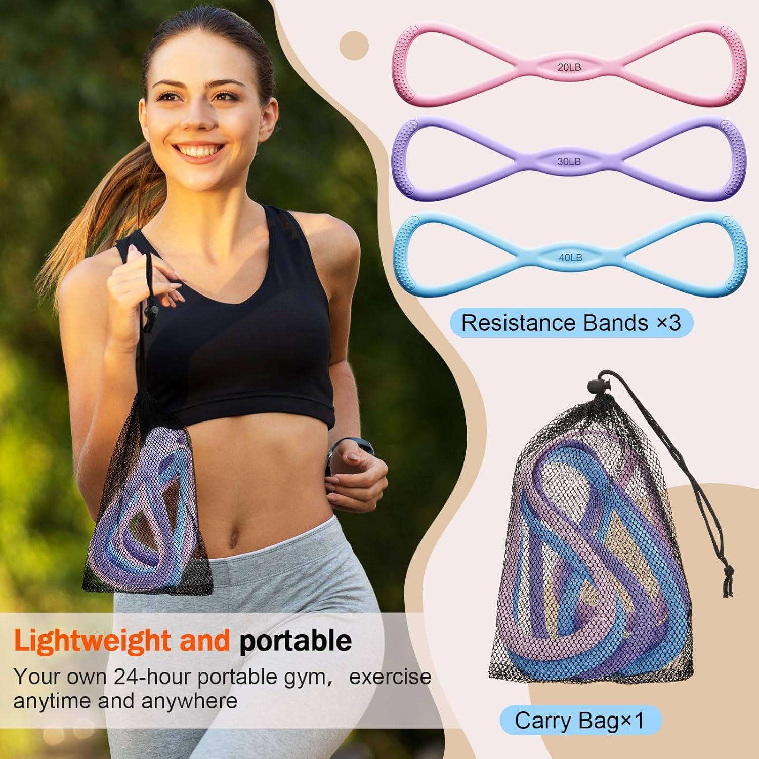 Banda de Resistencia Fitness Soulchen Figura 8 - 3 Piezas