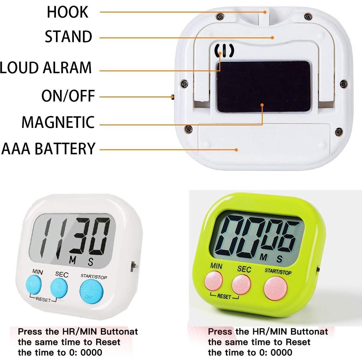 Temporizador Digital de Cocina MSART Magnético 99 min Alarma Fuerte