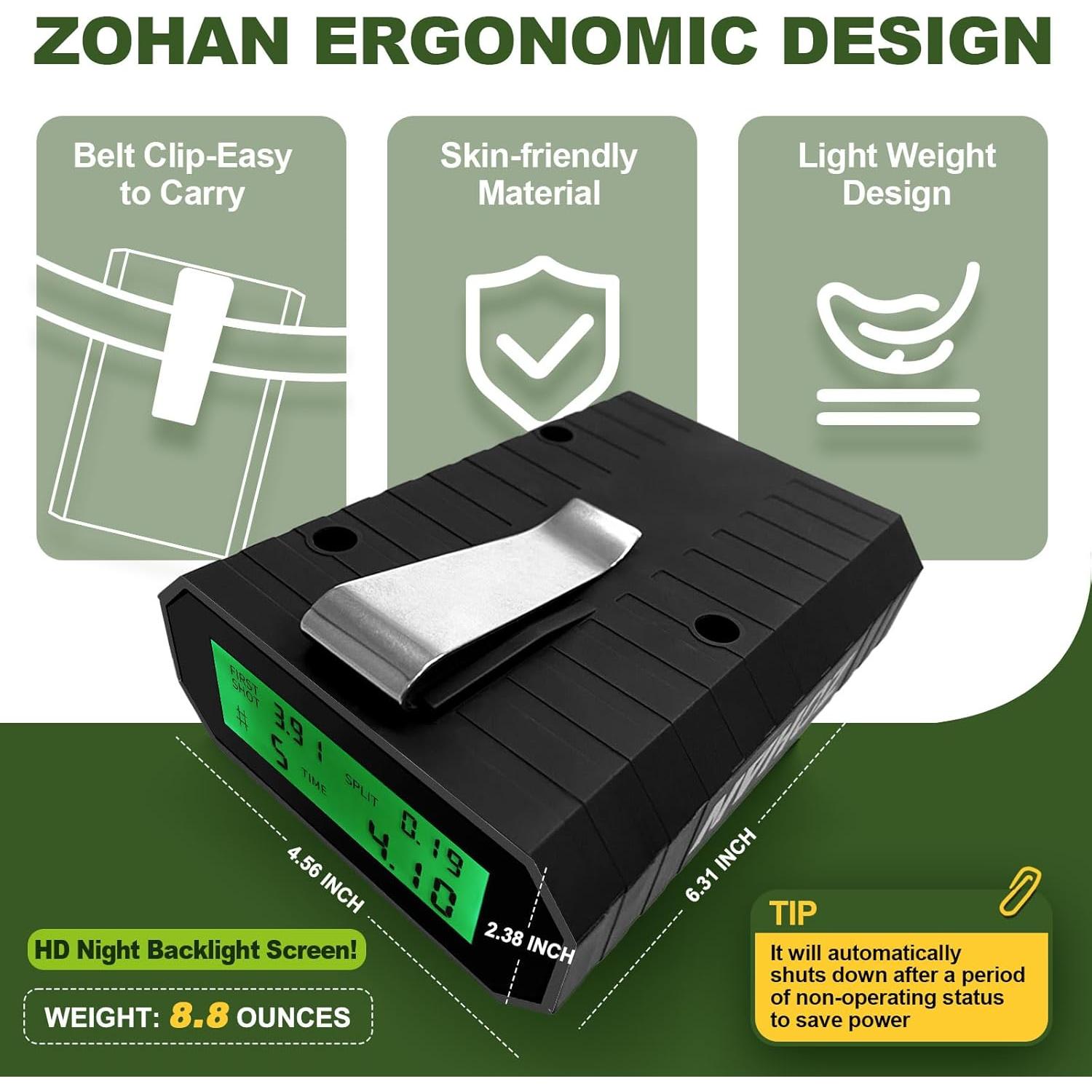 Temporizador de Tiro ZOHAN ZH01 Mejorado con 4 Modos y Batería