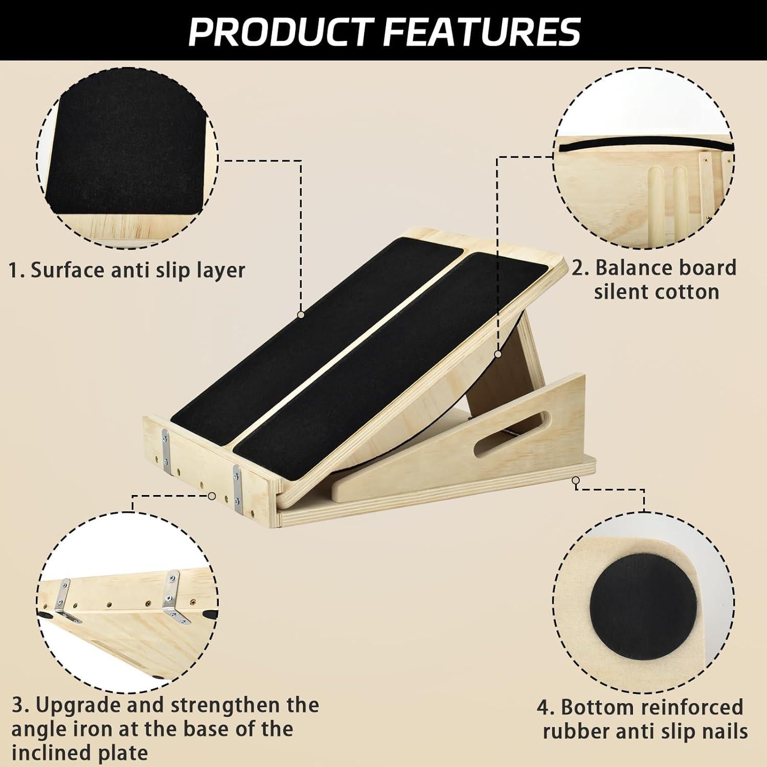 Tabla de Inclinación y Balance Smohtmeny 2 en 1 - Estiramiento y Equilibrio