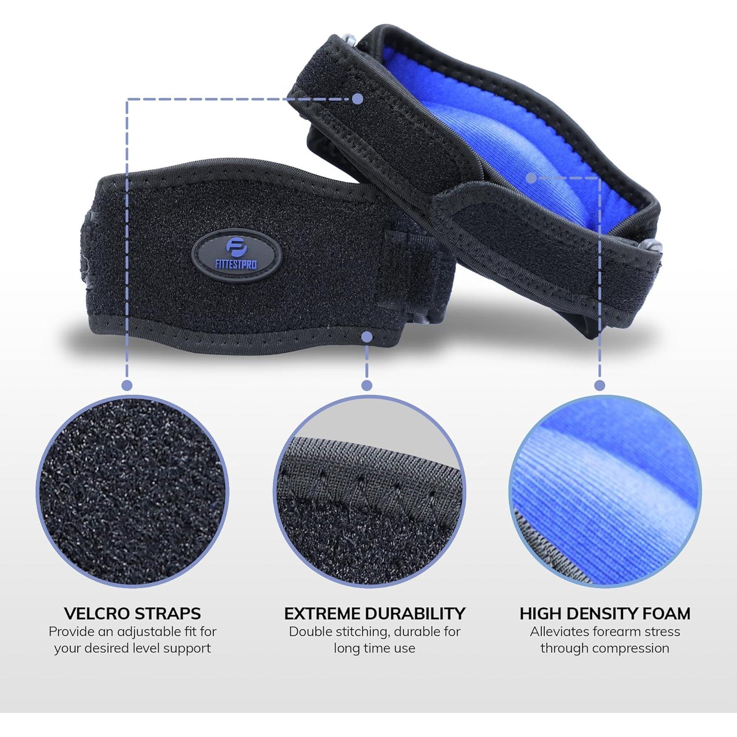 Soporte de Codo Fittest Pro - Alivio Dolor Tenista y Golfista - 2 Piezas