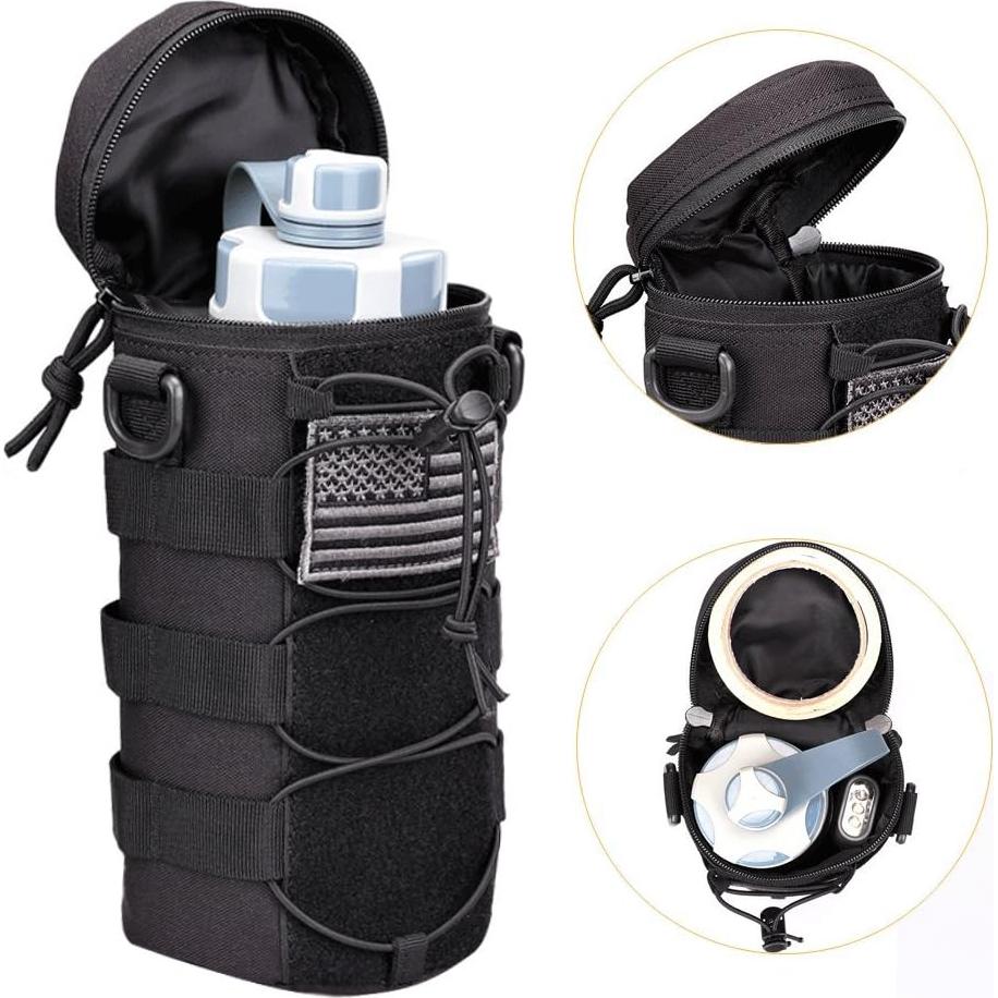 Funda para Botella de Agua AMYIPO Molle 1L Negra