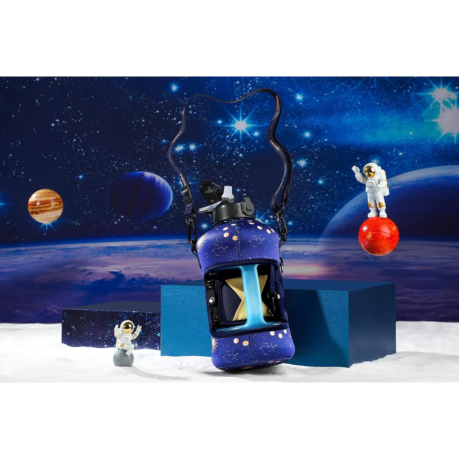 Botella de Agua H2O Capsule 2.2L con Funda y Popote - Libre de BPA