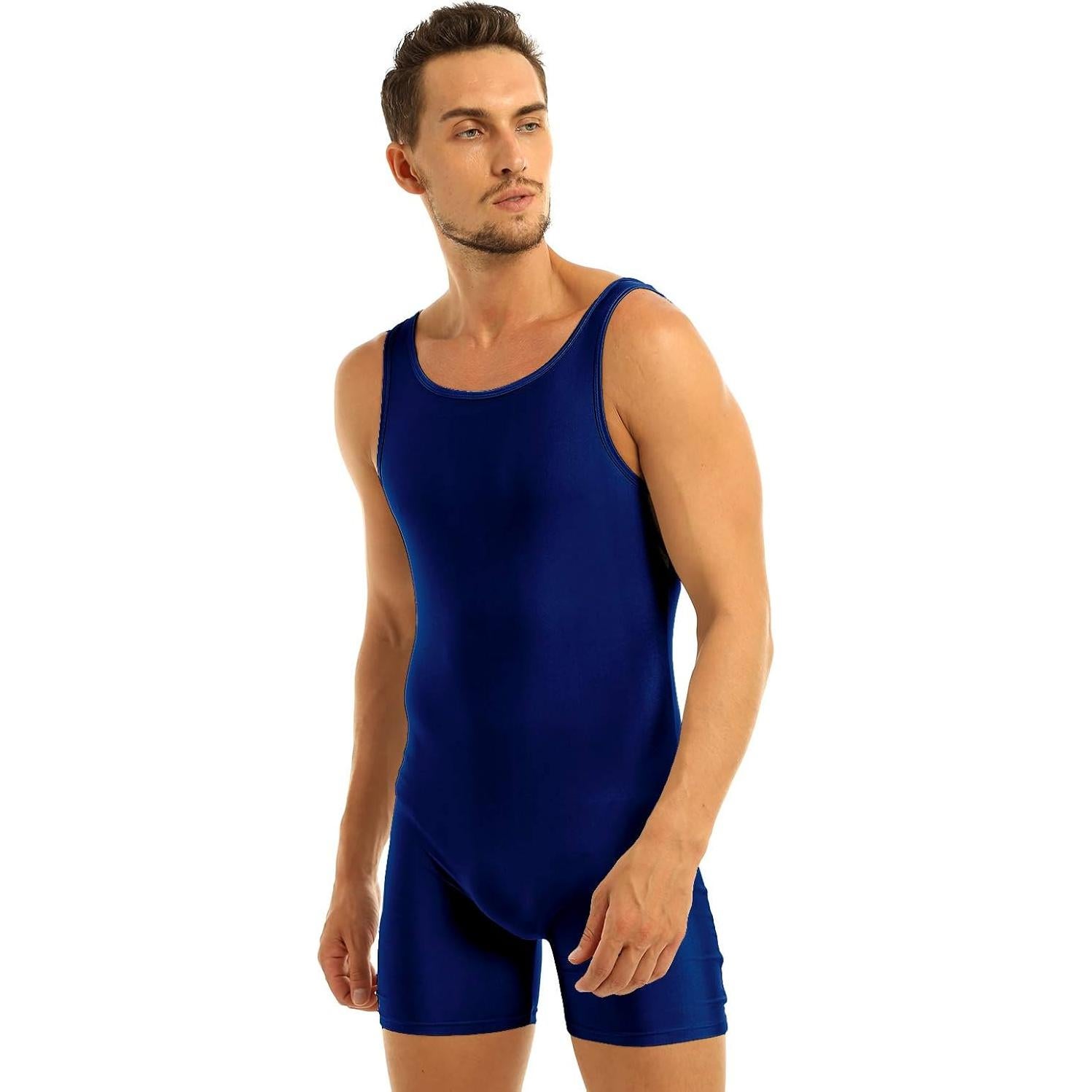Mono Leotardo Deportivo iiniim para Hombre Sin Mangas Azul Marino