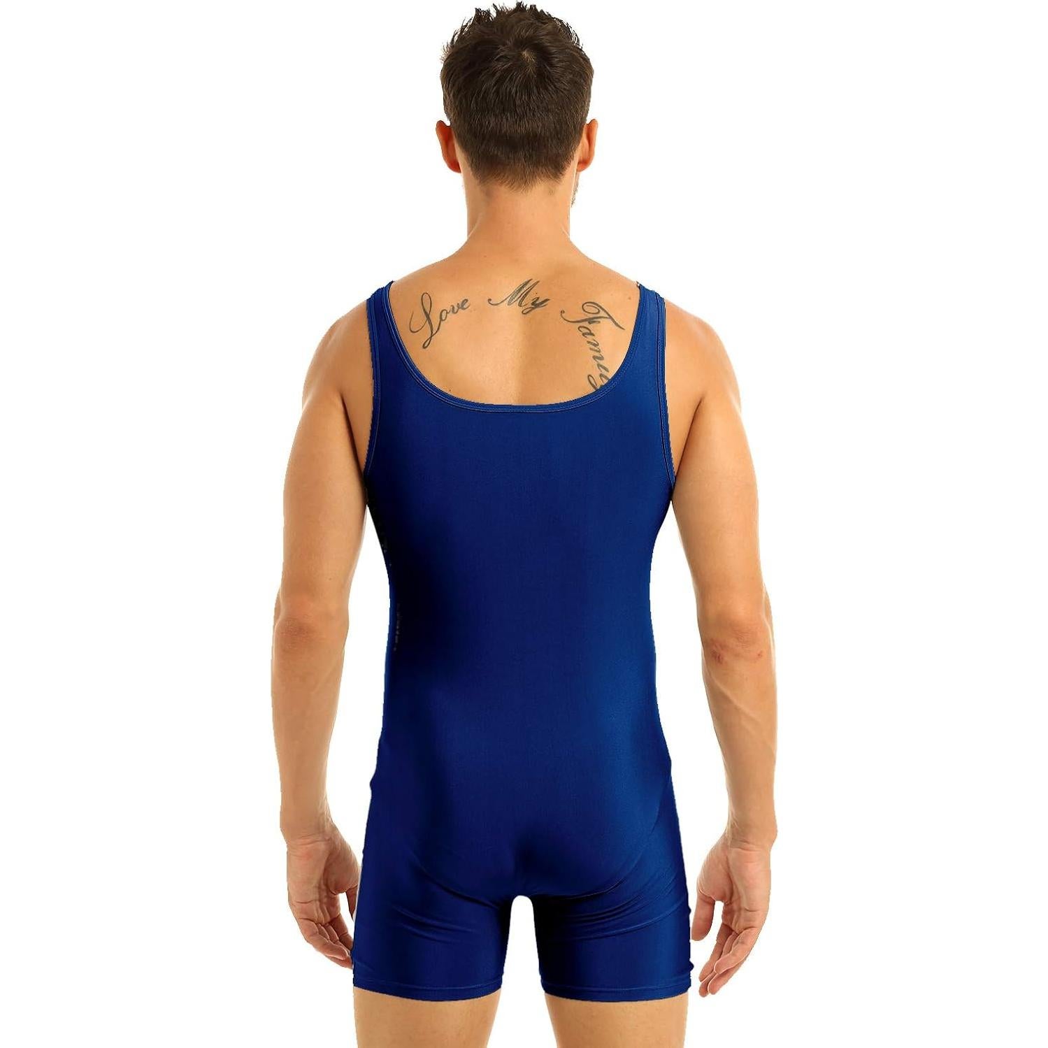 Mono Leotardo Deportivo iiniim para Hombre Sin Mangas Azul Marino