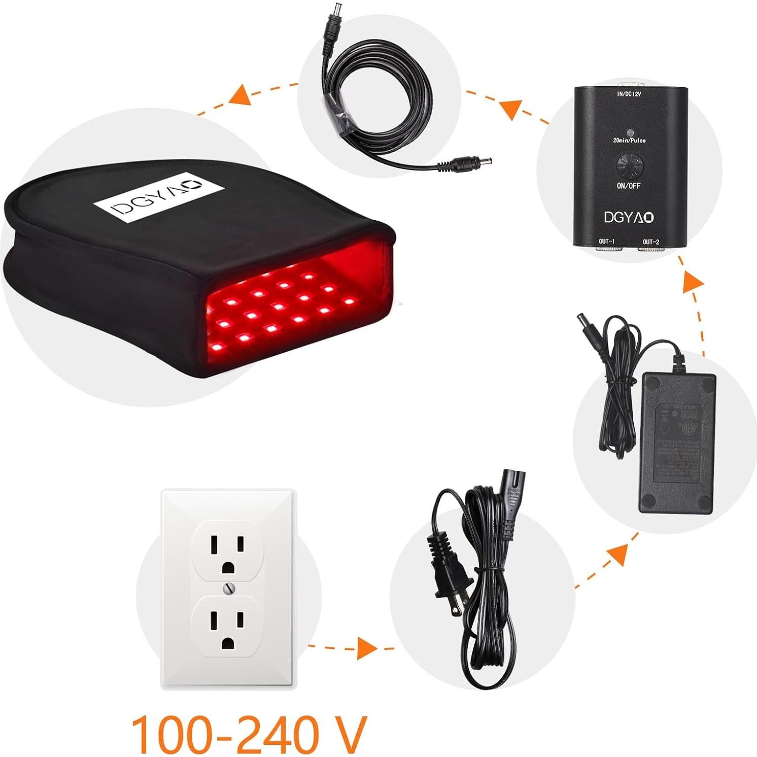 Terapia de Luz Infrarroja Roja TUOB para Manos 336 LEDs