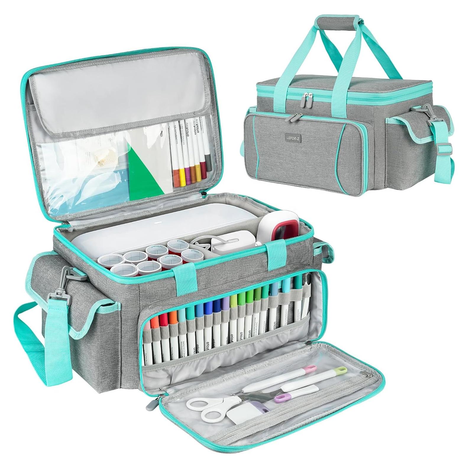 Funda de Almacenamiento LEFORZ para Cricut Joy Xtra - Gris/Verde