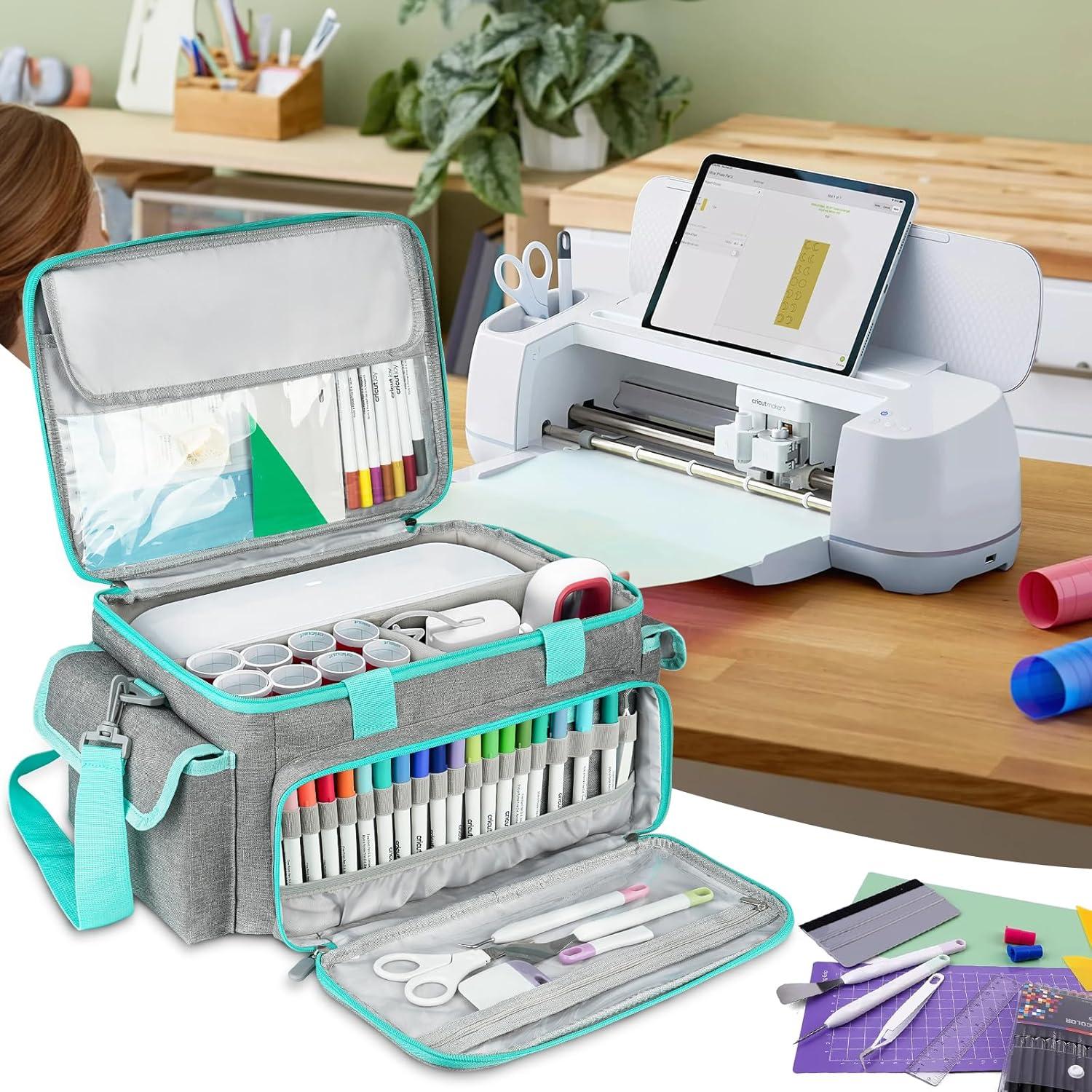 Funda de Almacenamiento LEFORZ para Cricut Joy Xtra - Gris/Verde