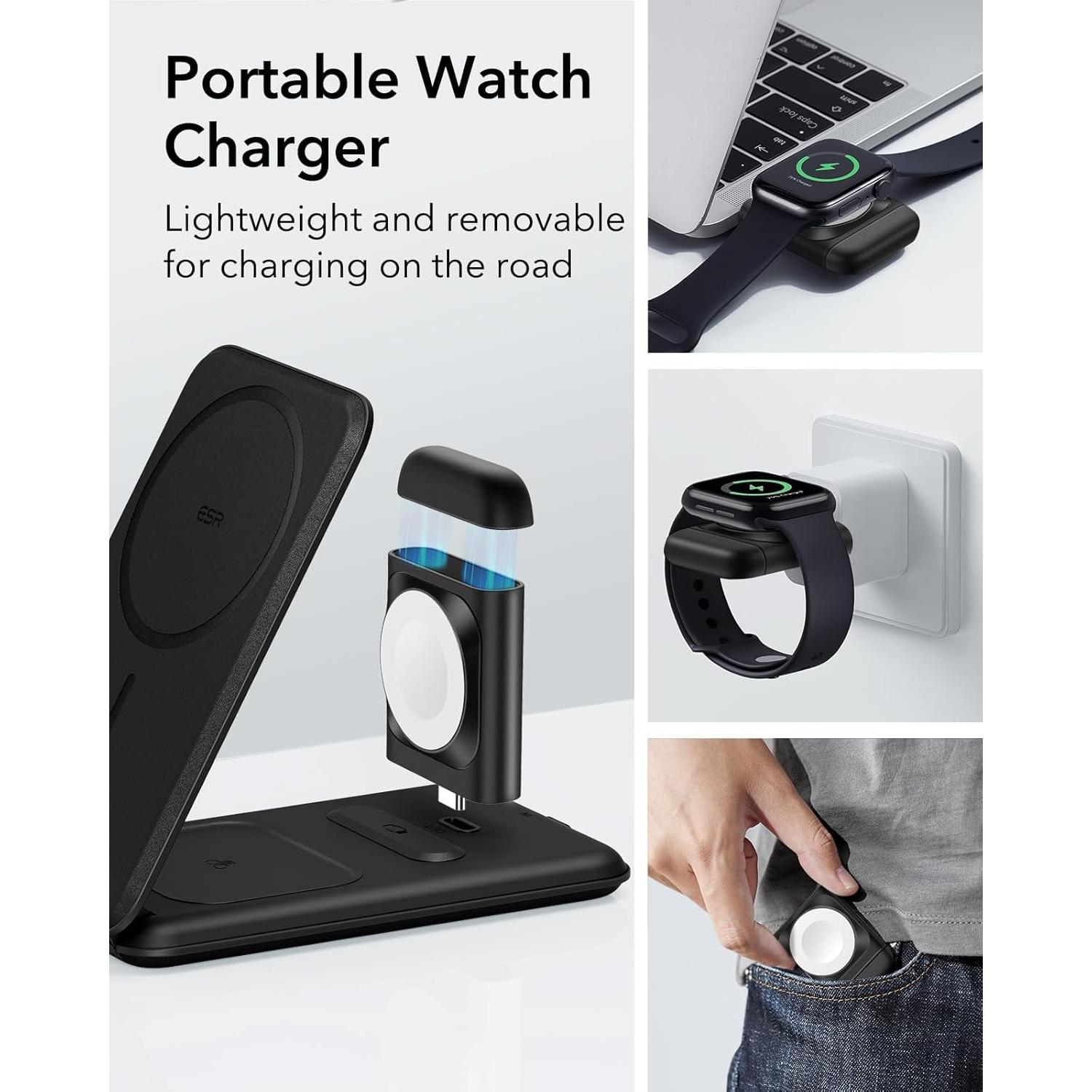 Cargador 3 en 1 ESR Magsafe para iPhone y Apple Watch