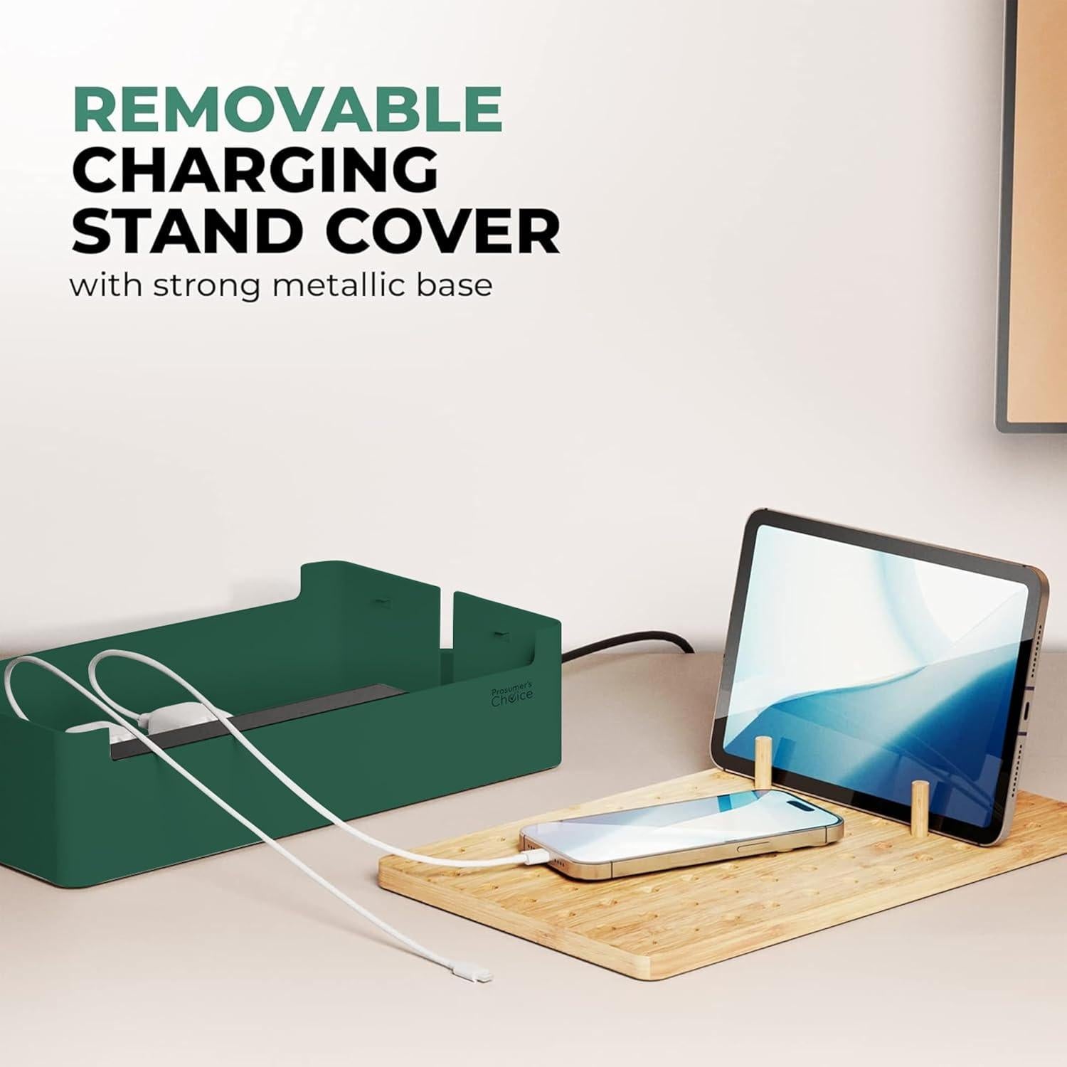 Estación de Carga de Bambú Prosumer's Choice - Organizador Múltiple