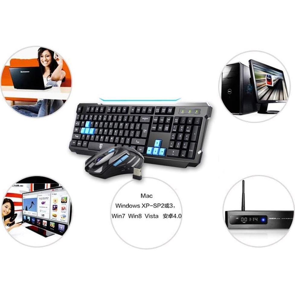 Combo Teclado y Ratón Inalámbrico Soke-Six 2.4GHz Ergonómico