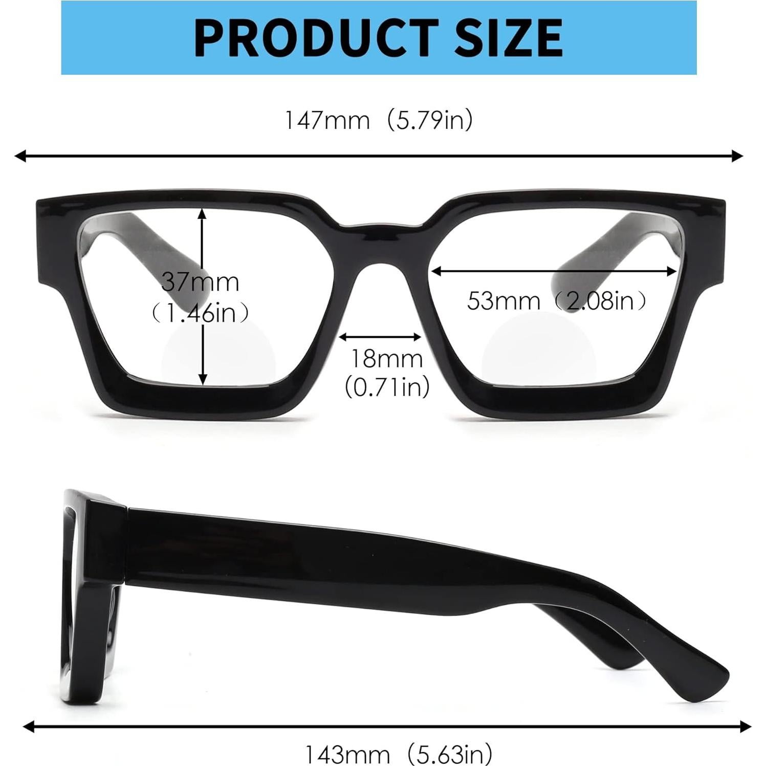 Gafas de Lectura Bifocales JM 4.0x con Bloqueo Luz Azul