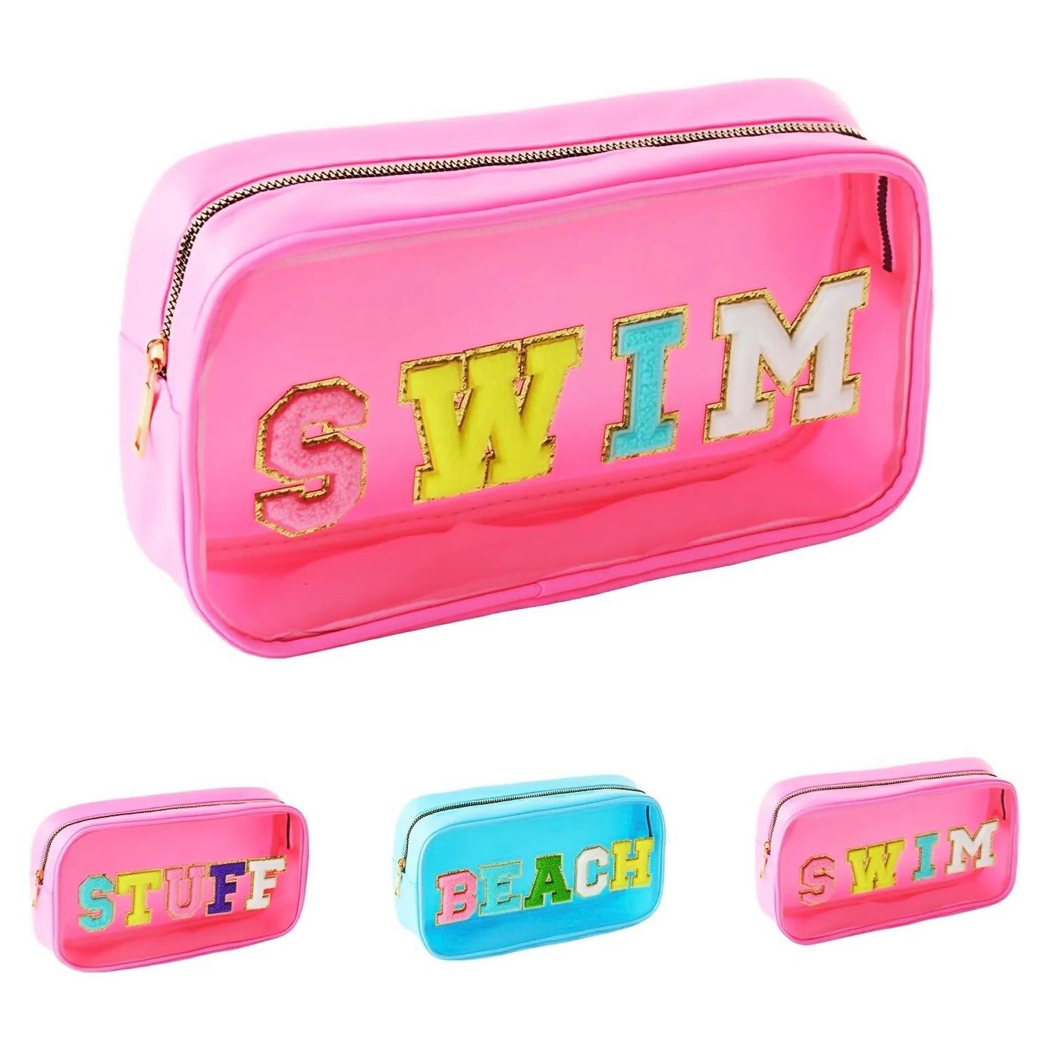 Bolsa de Maquillaje Transparente TRIP TIGER Rosado 25.9x6.9cm