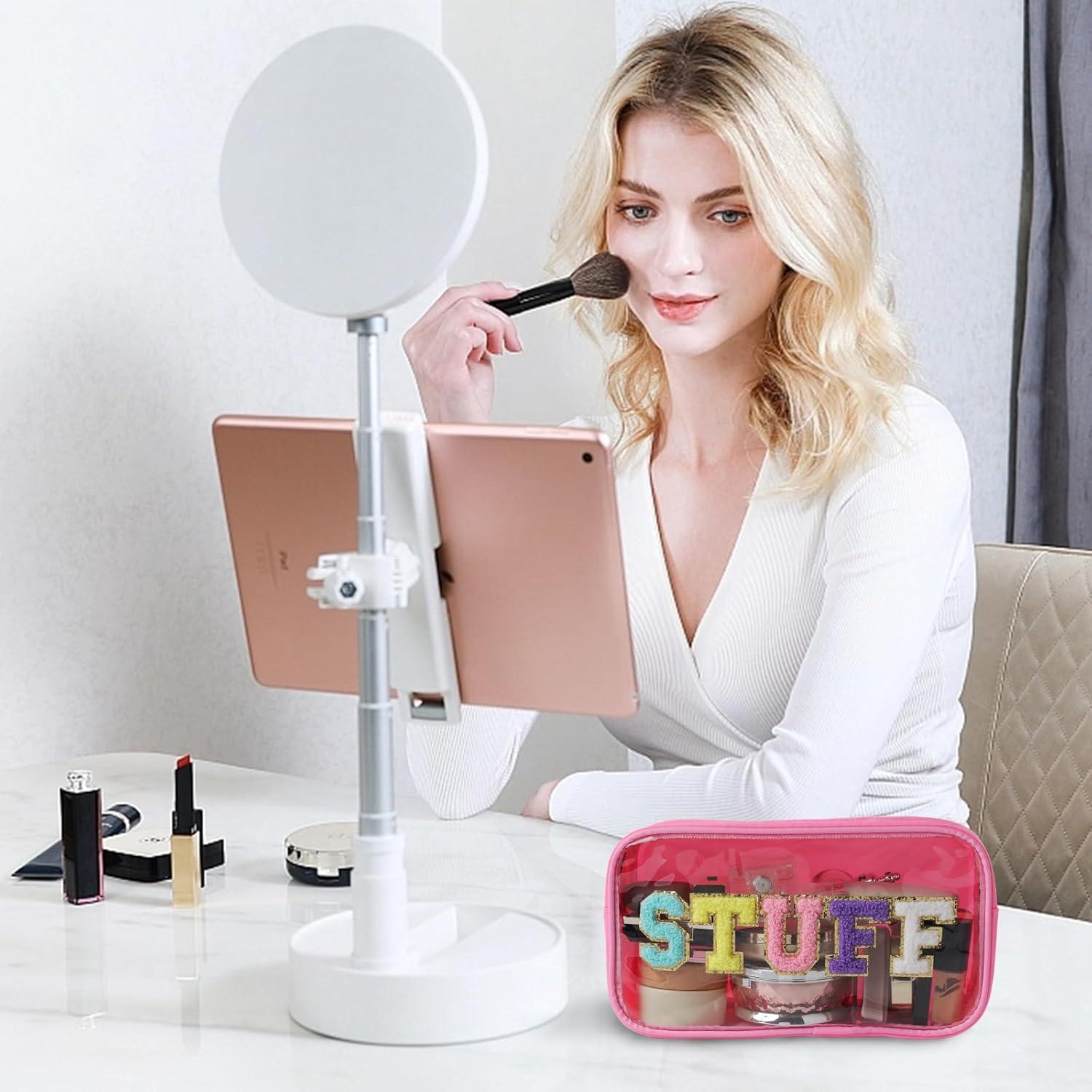 Bolsa de Maquillaje Transparente TRIP TIGER Rosado 25.9x6.9cm