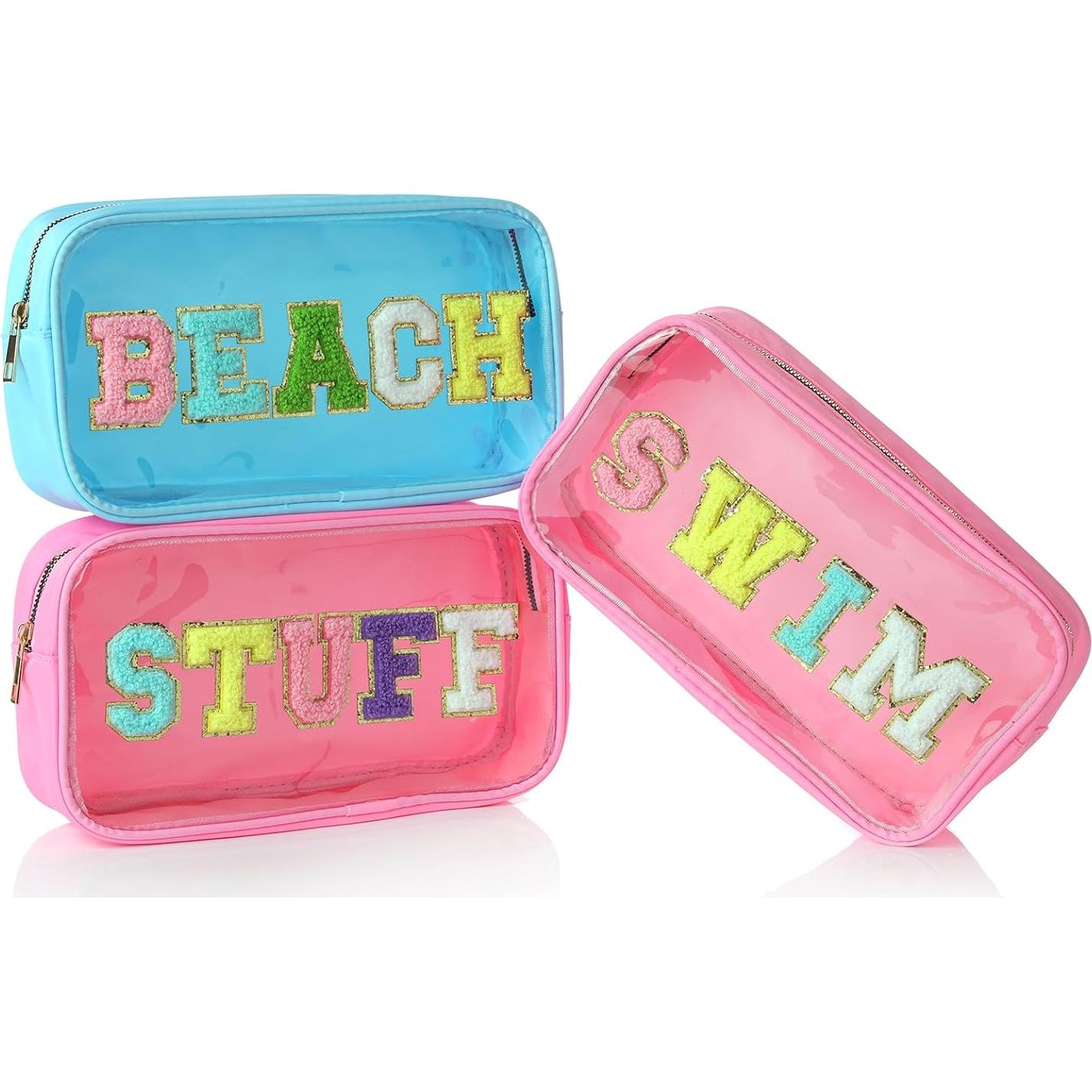 Bolsa de Maquillaje Transparente TRIP TIGER Rosado 25.9x6.9cm