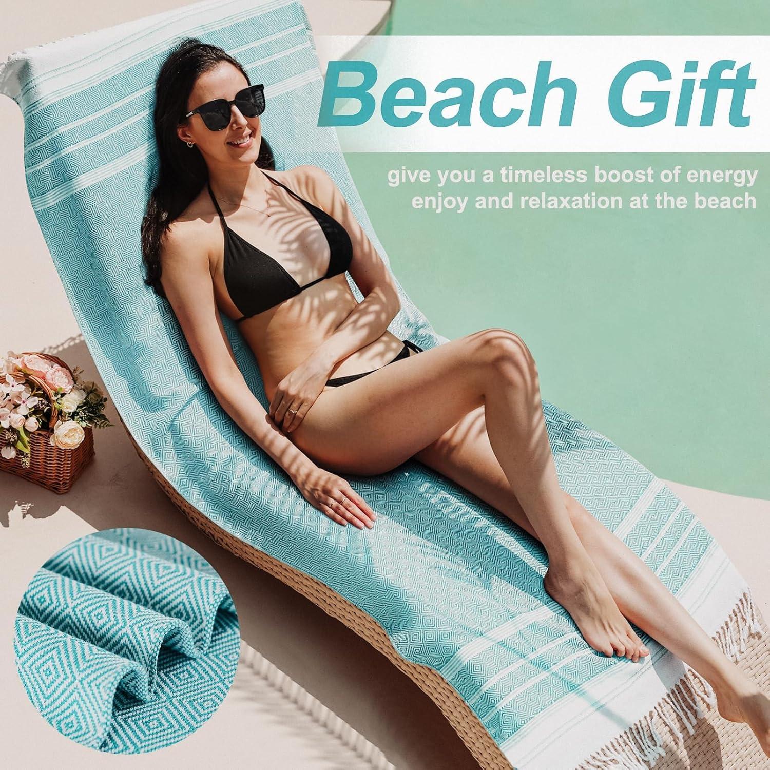 Toallas de Playa Genovega 6 Paquetes 188x97cm Secado Rápido