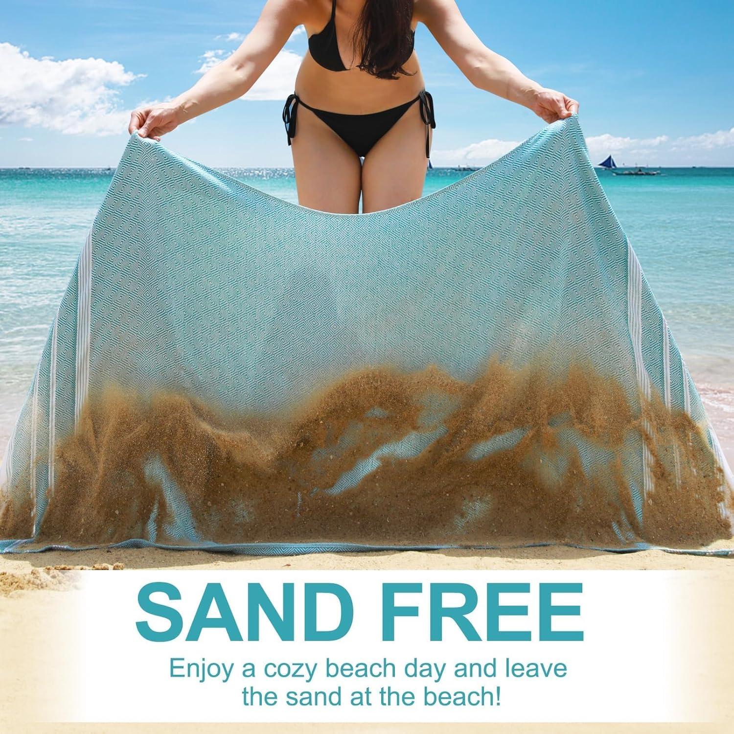 Toallas de Playa Genovega 6 Paquetes 188x97cm Secado Rápido