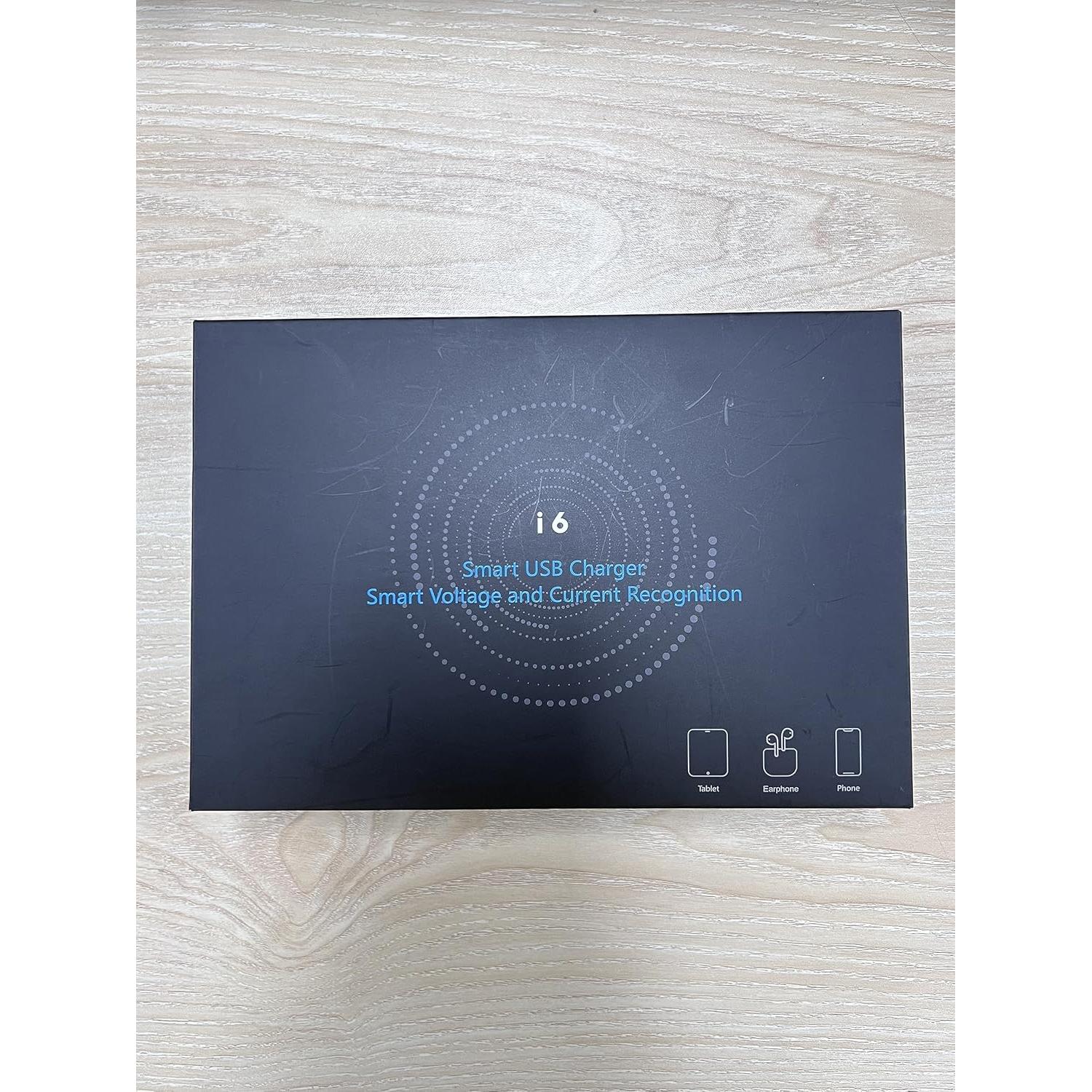 Estación de Carga USB Ziwodiv i6 8 Puertos 60W Cargador Rápido