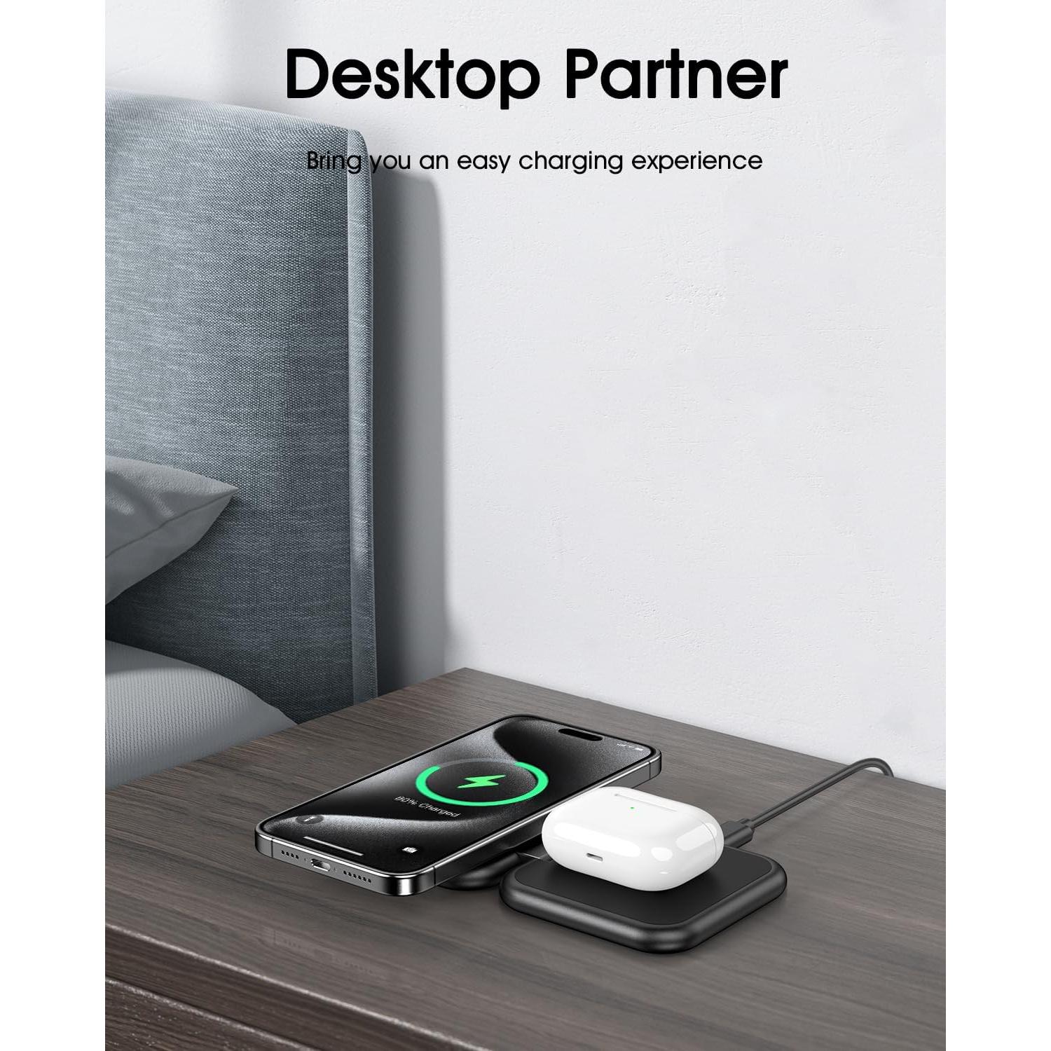 Estación de Carga 3 en 1 Magnética para Apple - Verde