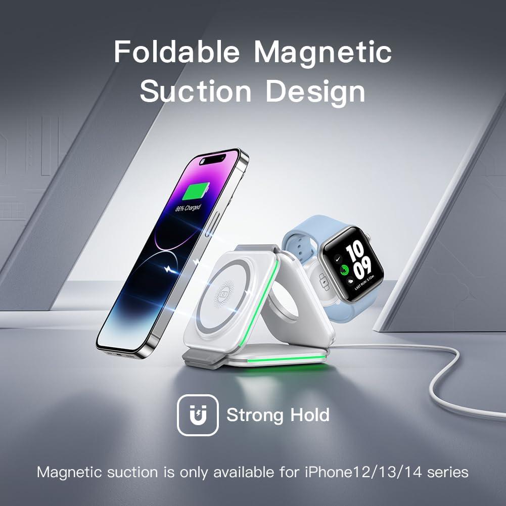 Estación de Carga 3 en 1 Apple F21 Inalámbrica Plegable