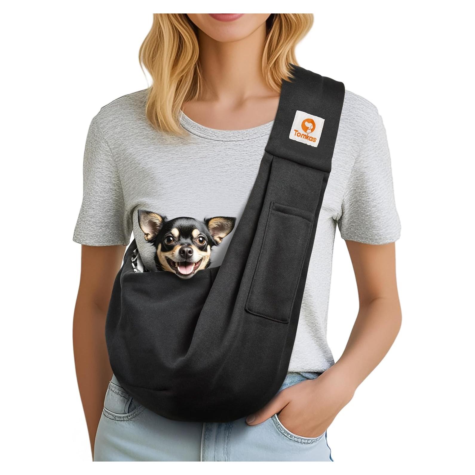 Transportín para Perros Pequeños TOMKAS - Negro - 0.9 a 3.2 kg