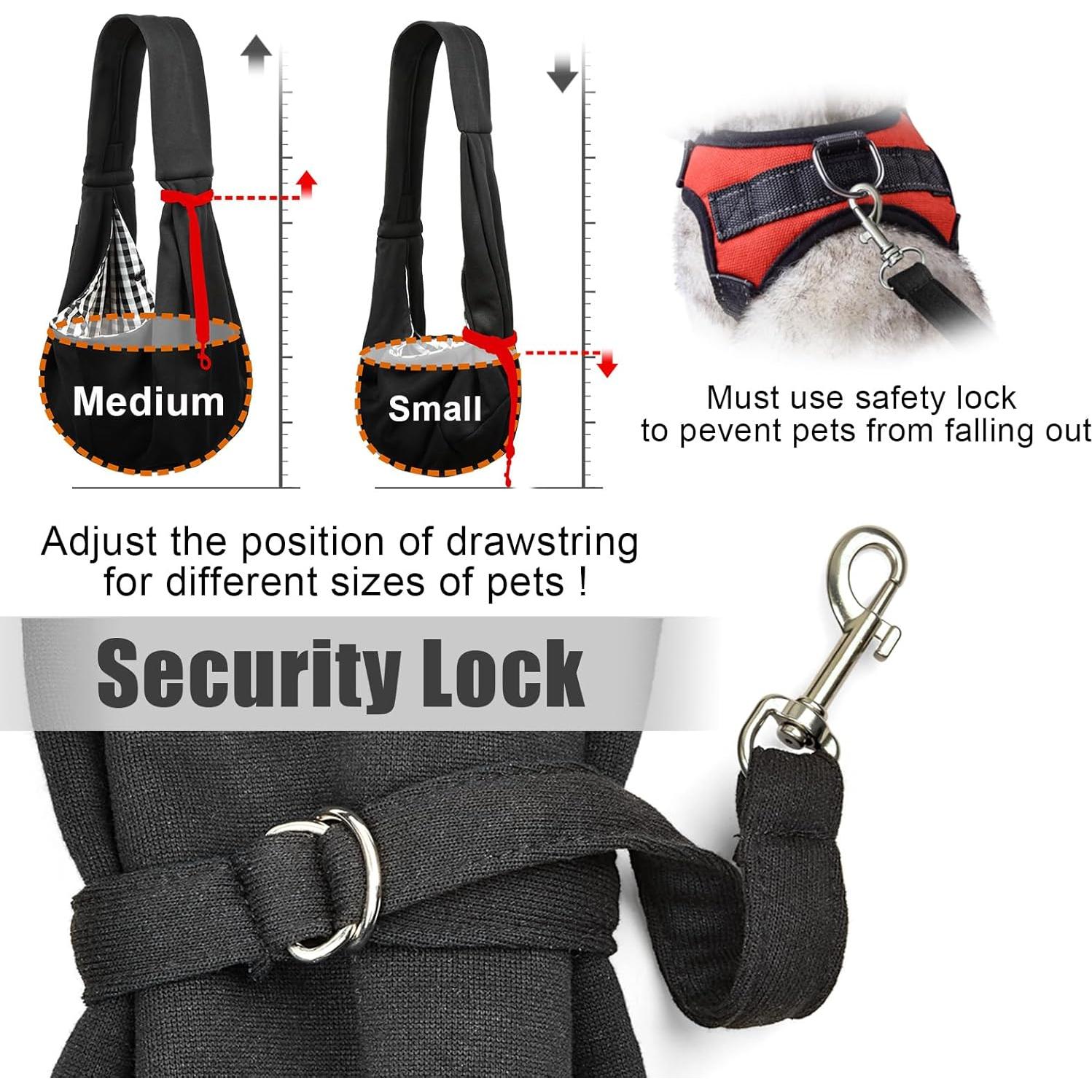 Transportín para Perros Pequeños TOMKAS - Negro - 0.9 a 3.2 kg