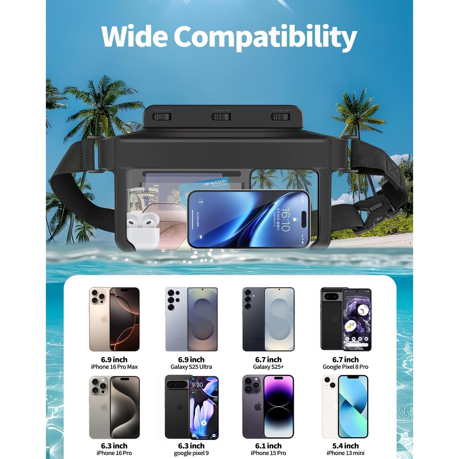 Bolsa de Cintura Impermeable Razobws 34.7x22.5 cm para Teléfono