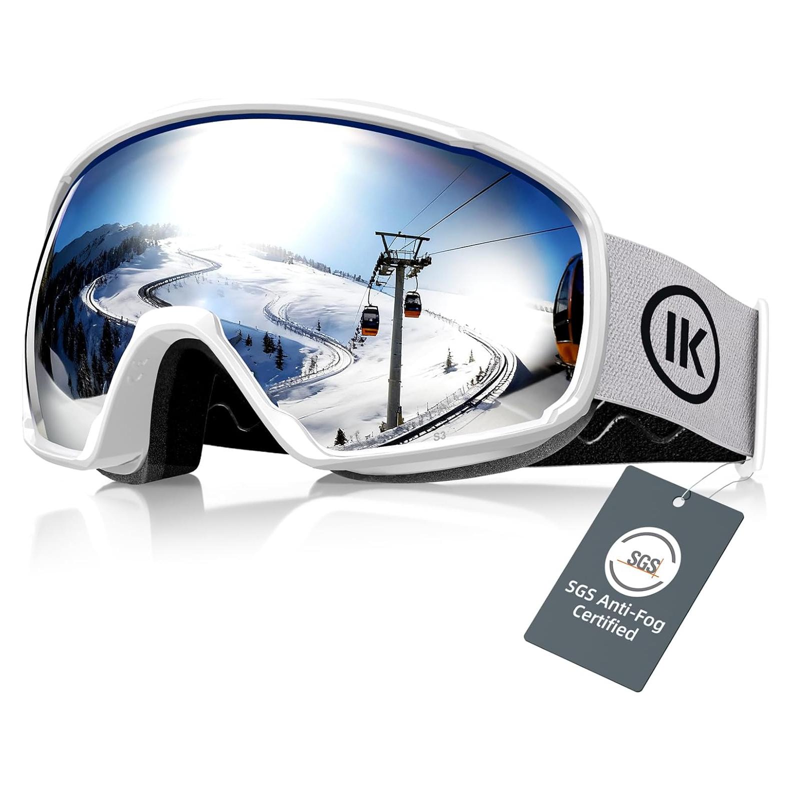 Gafas de Esquí Innerking OTG Antivaho para Adultos y Jóvenes