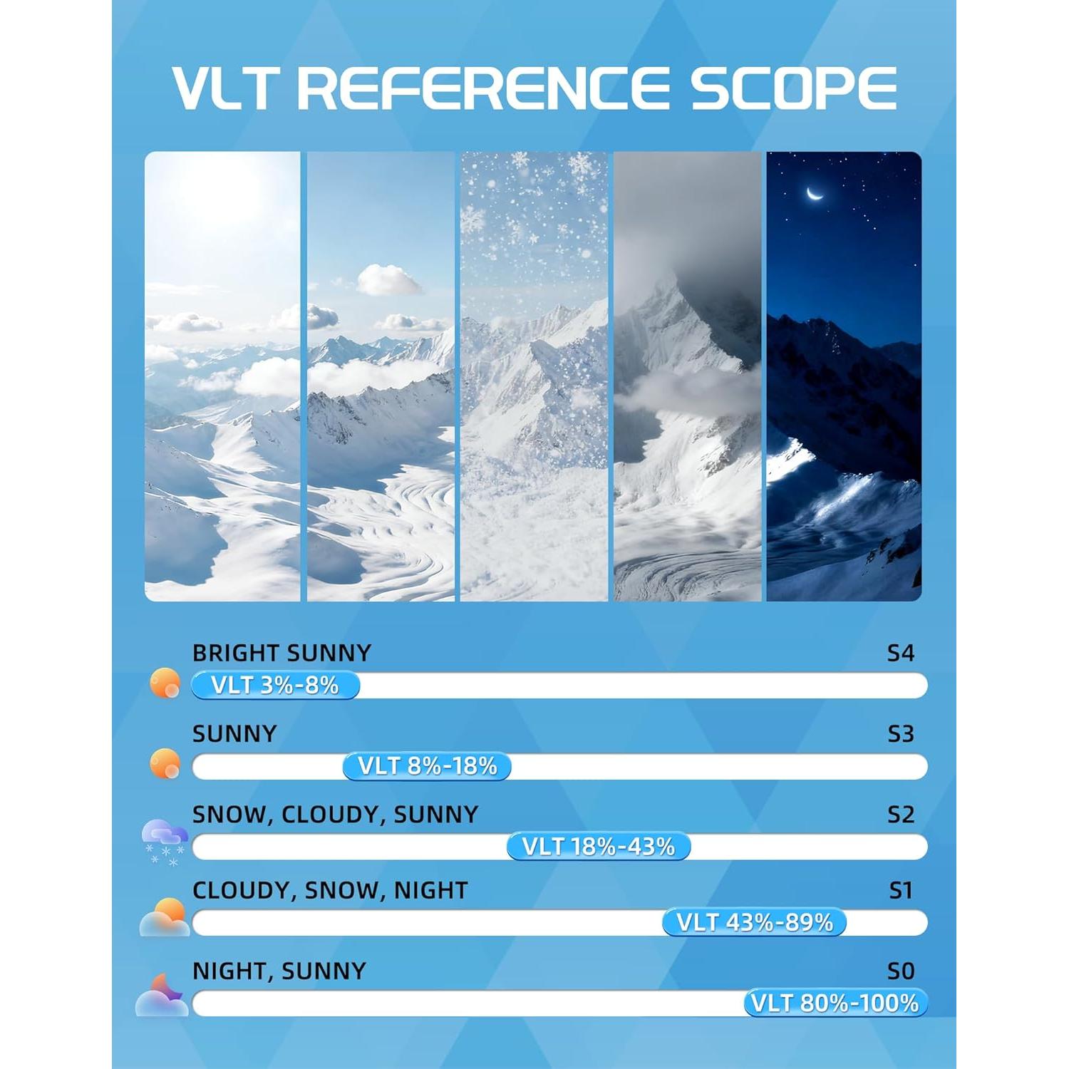 Gafas de Esquí Innerking OTG Antivaho para Adultos y Jóvenes