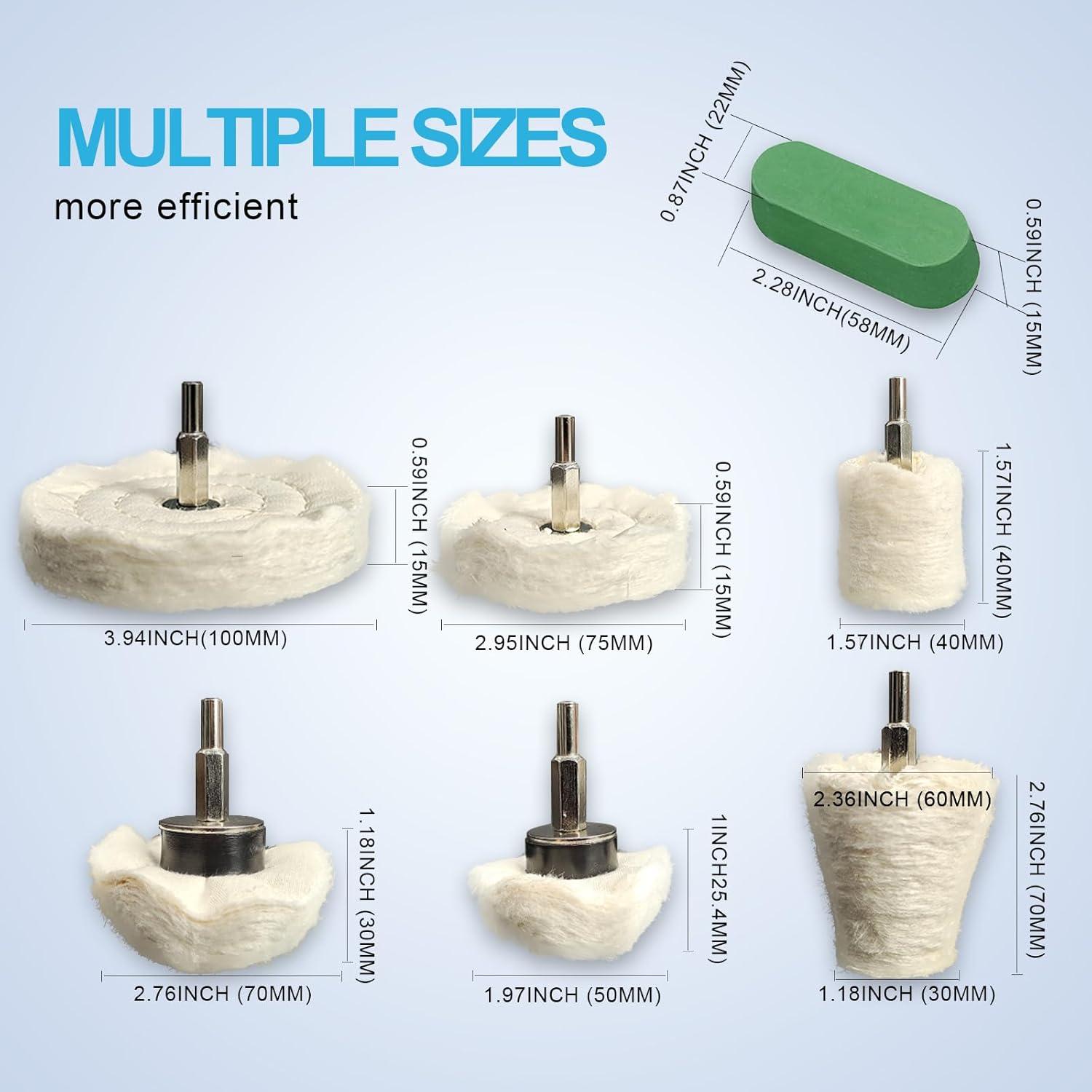 Kit de Ruedas de Pulido Neeki 9 Piezas para Metal y Madera