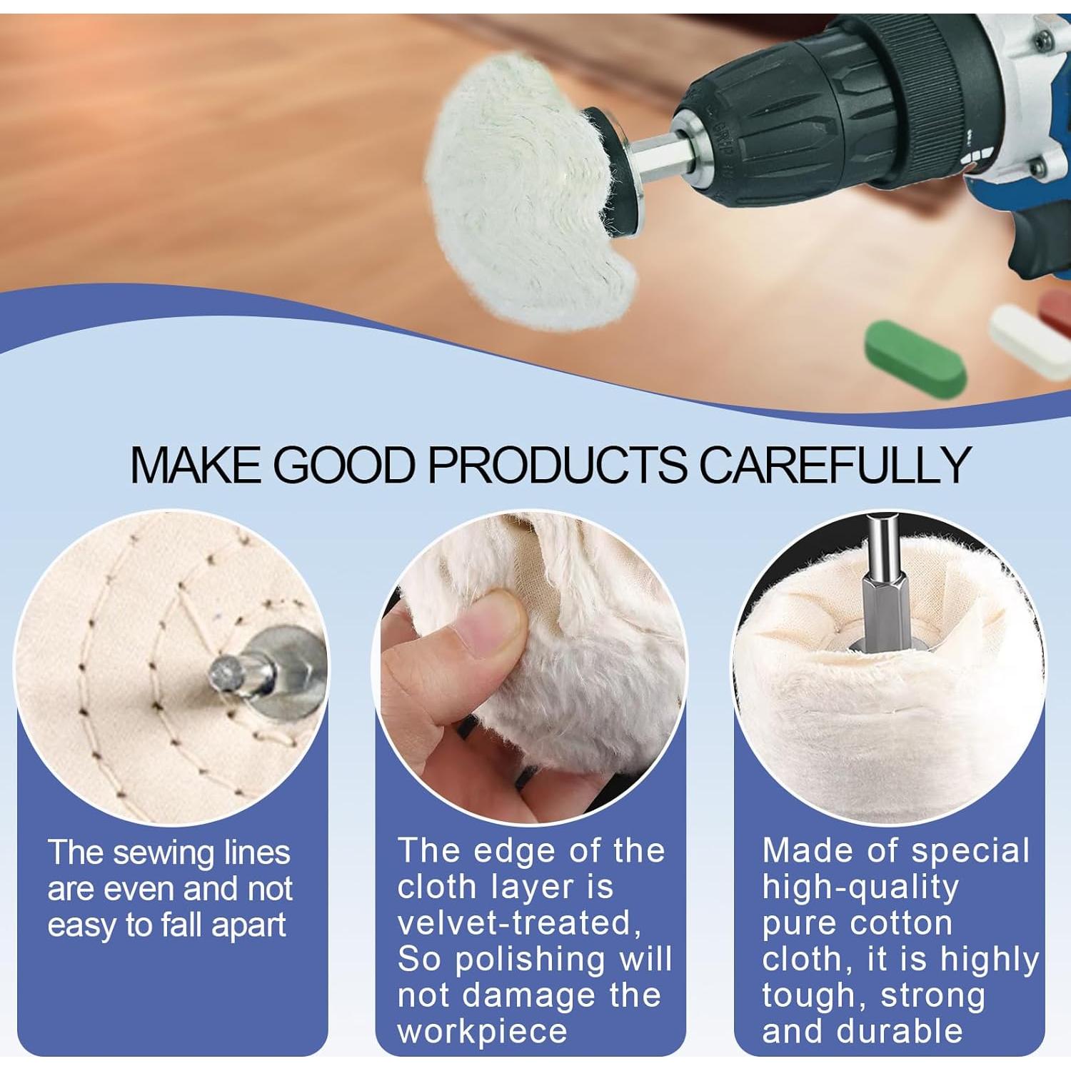 Kit de Ruedas de Pulido Neeki 9 Piezas para Metal y Madera