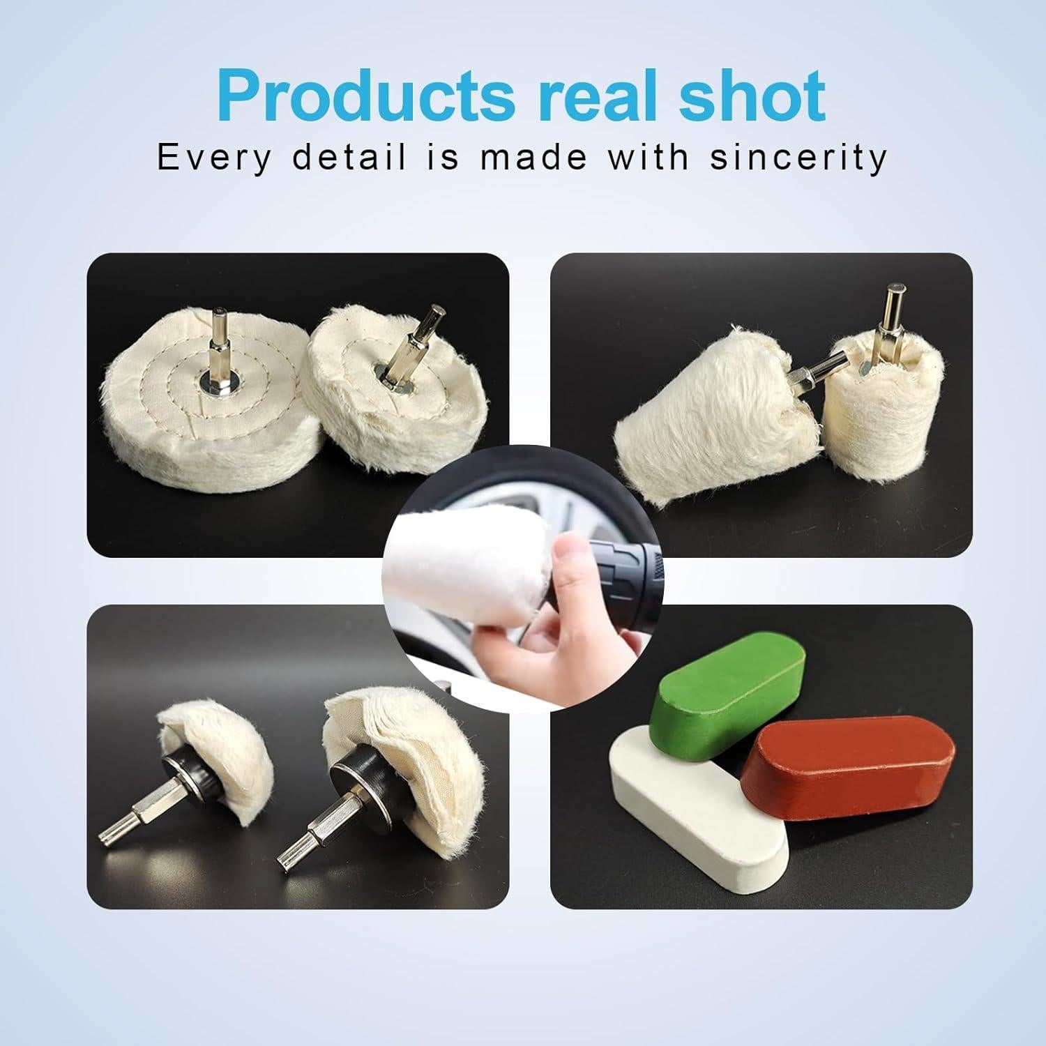 Kit de Ruedas de Pulido Neeki 9 Piezas para Metal y Madera