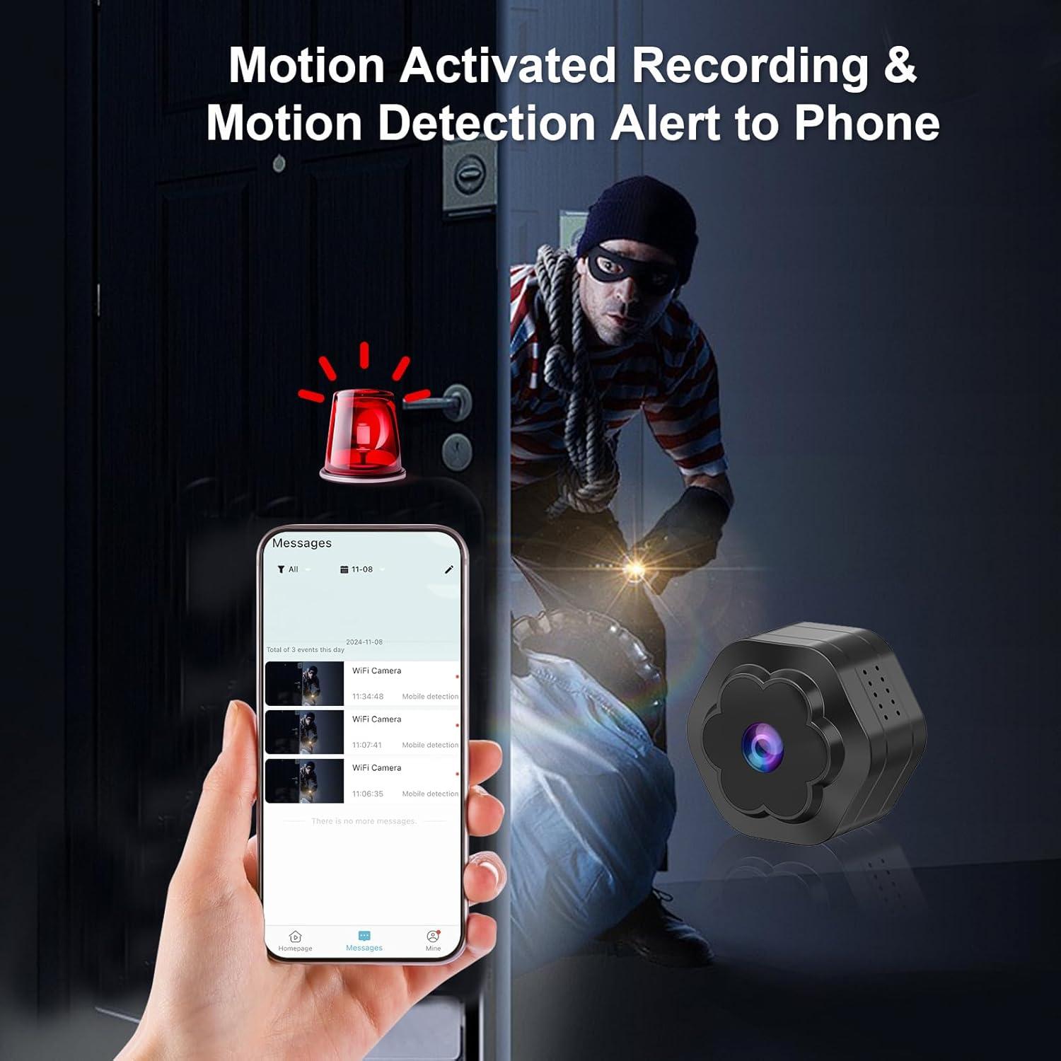 Mini Cámara Espía Anlork F1 1080P WiFi Inalámbrica para Niñeras