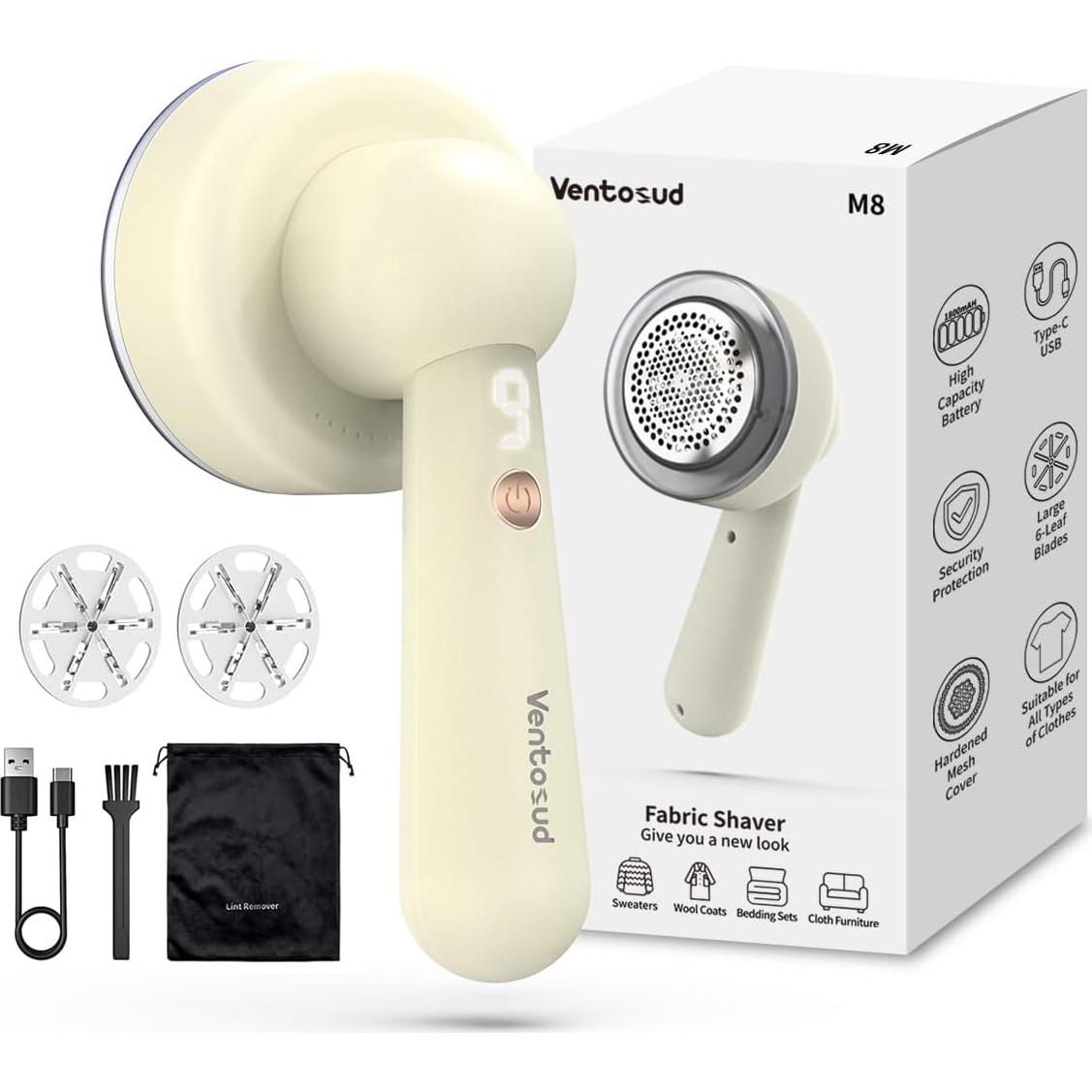 Quitapelusas recargable Ventosud M8 con 6 cuchillas LED