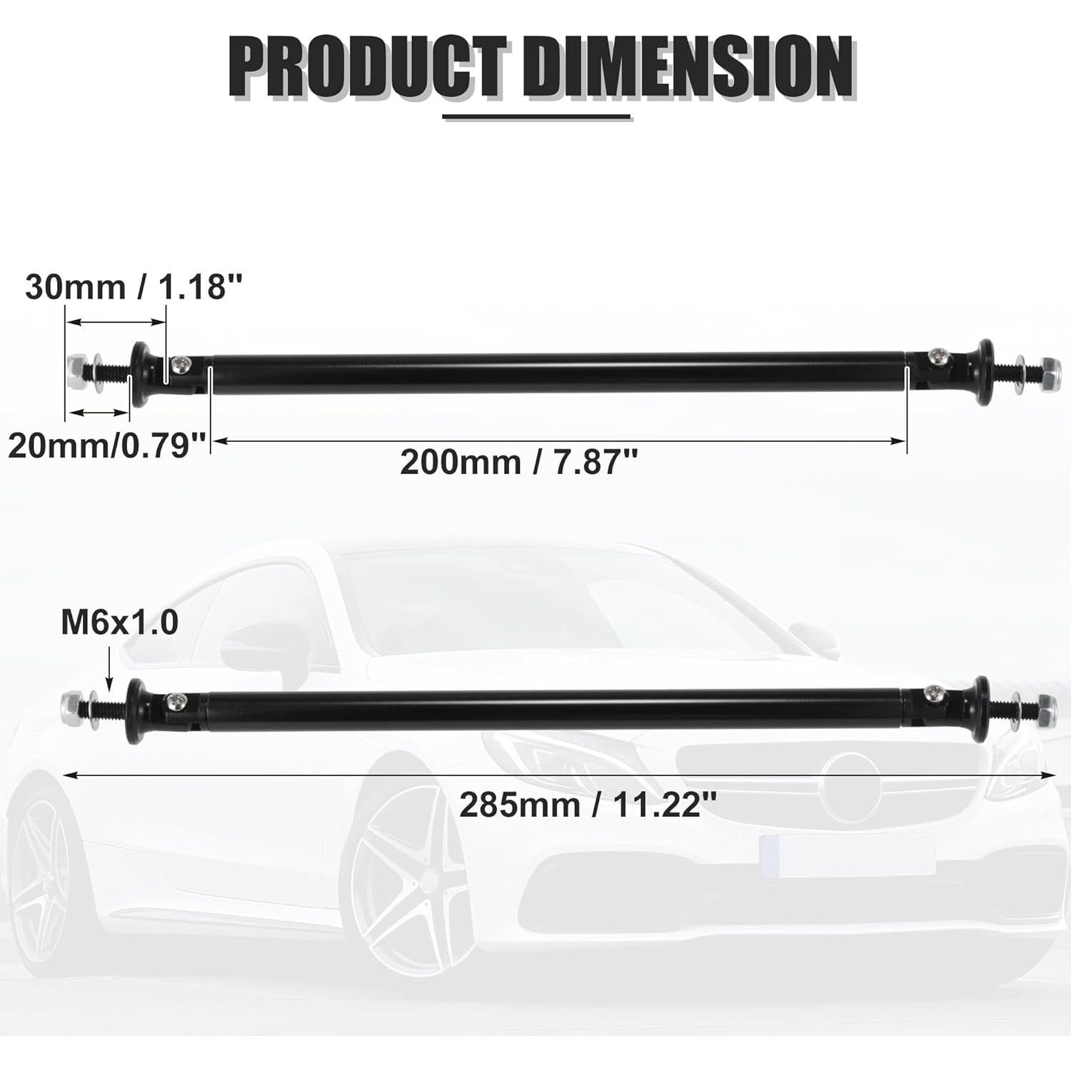 Varillas de Soporte Ajustables X AUTOHAUX para Parachoques Delantero