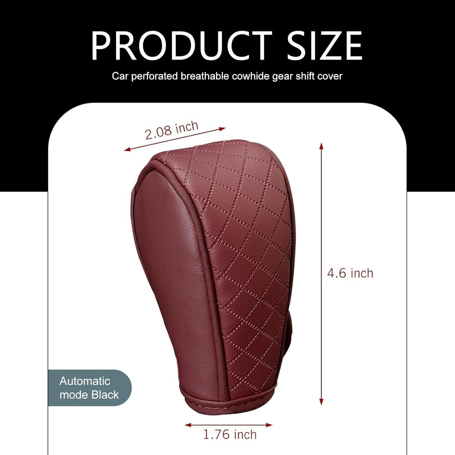 Cubierta de palanca de cambios Diamall de cuero rojo 1 PC