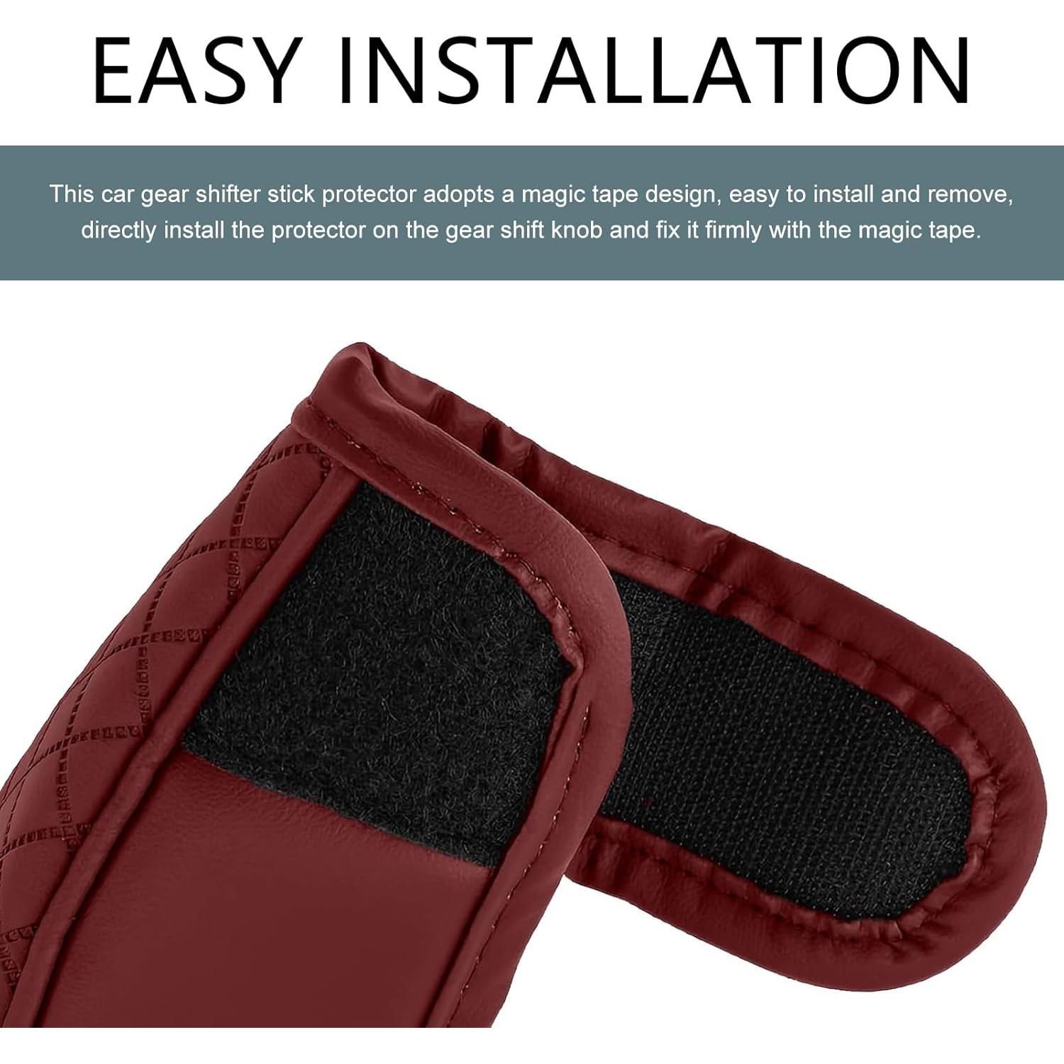 Cubierta de palanca de cambios Diamall de cuero rojo 1 PC