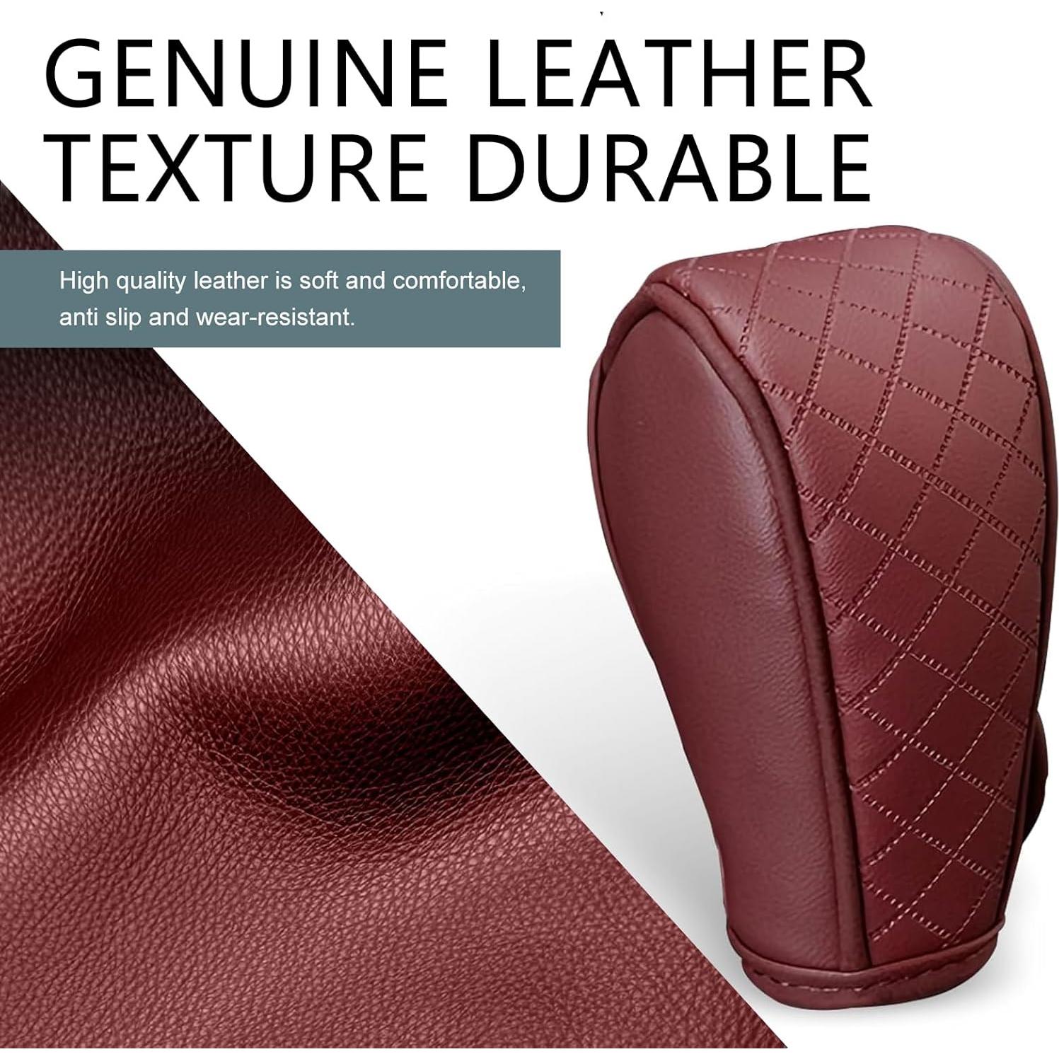 Cubierta de palanca de cambios Diamall de cuero rojo 1 PC