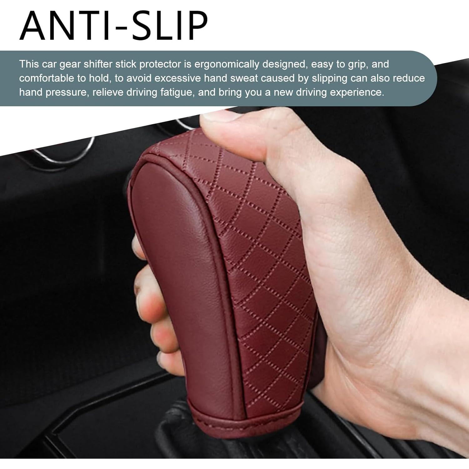 Cubierta de palanca de cambios Diamall de cuero rojo 1 PC