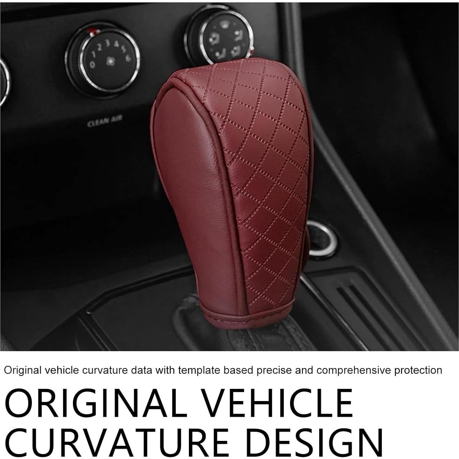 Cubierta de palanca de cambios Diamall de cuero rojo 1 PC