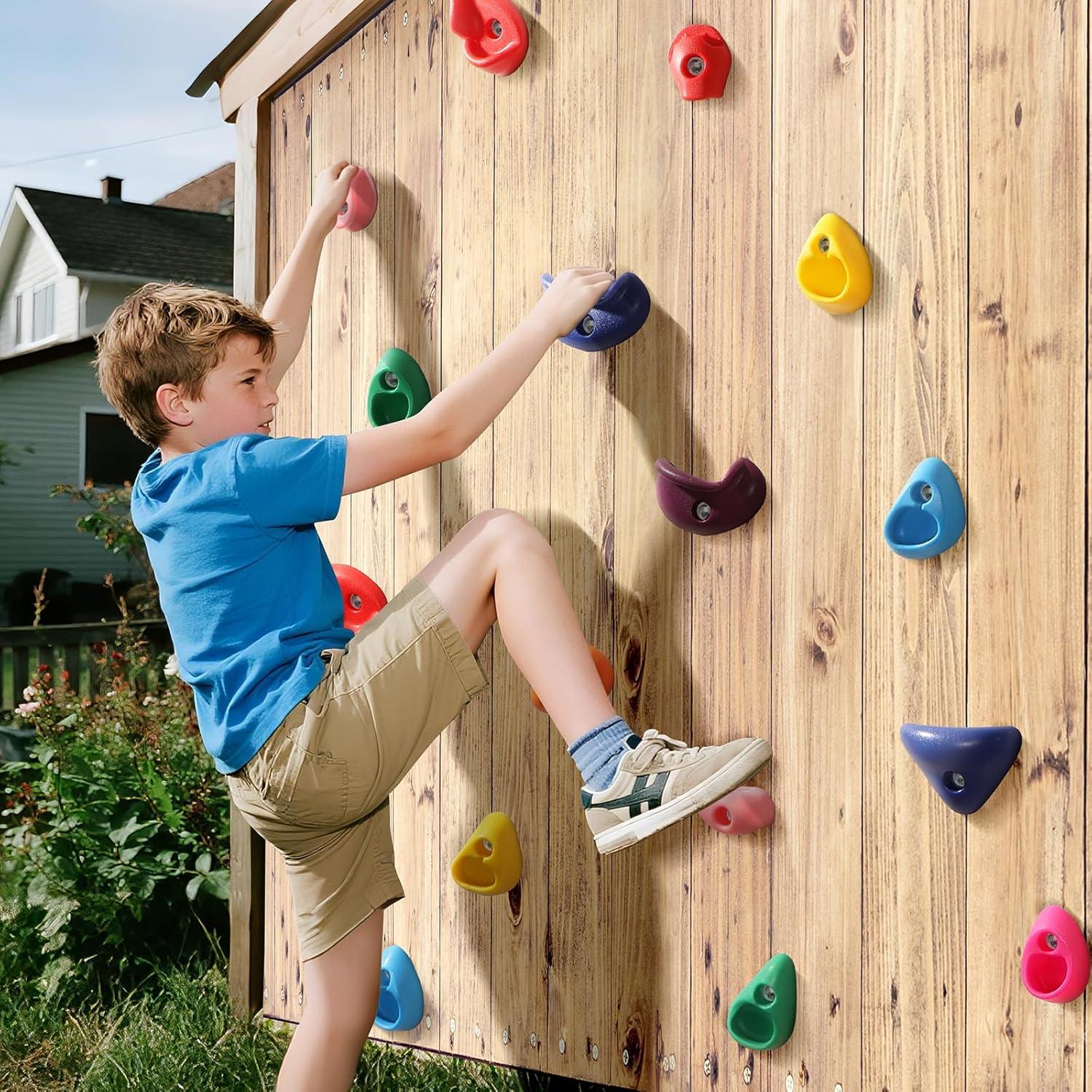 Agarraderas de Escalada TOPNEW 32 Piezas Multicolor para Niños