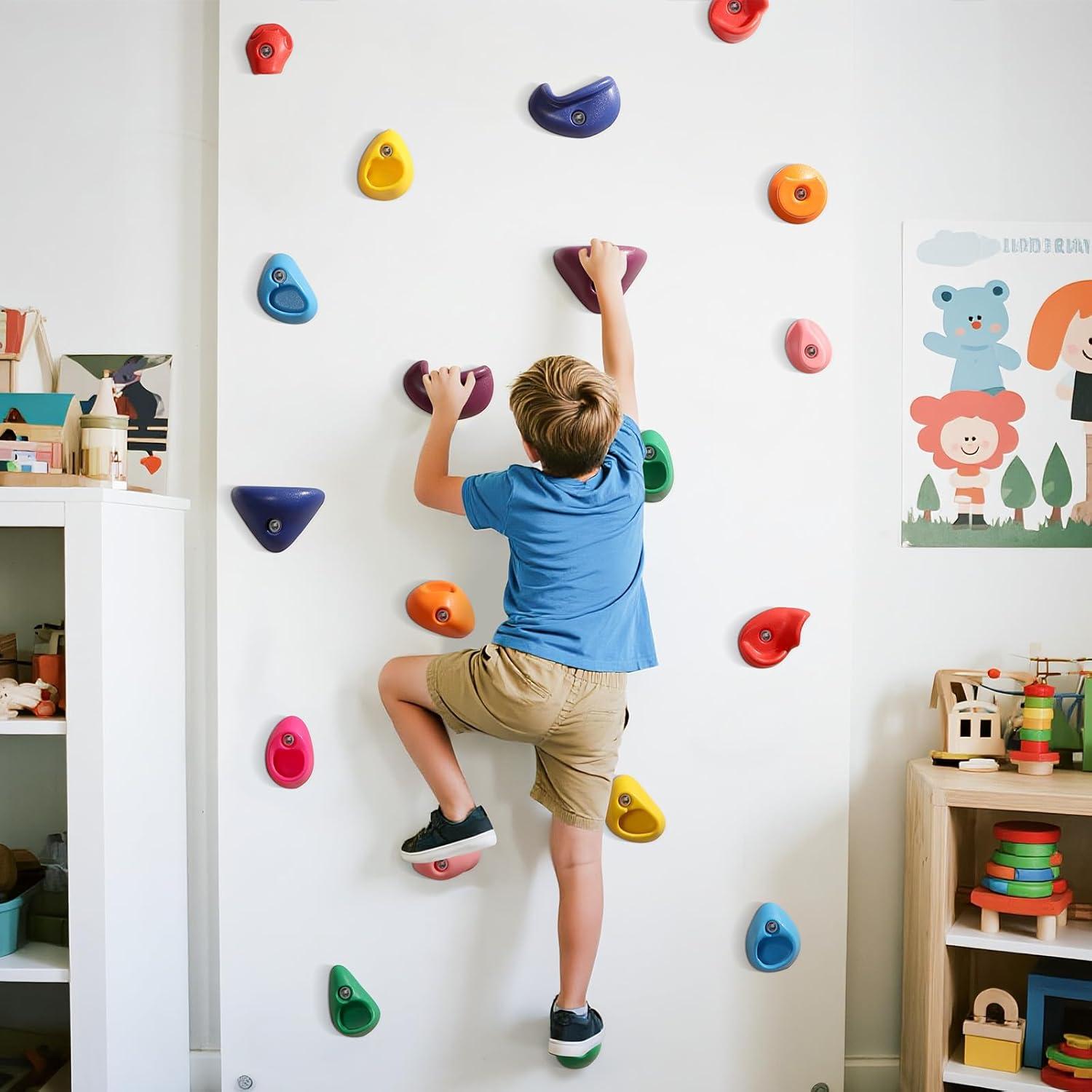 Agarraderas de Escalada TOPNEW 32 Piezas Multicolor para Niños