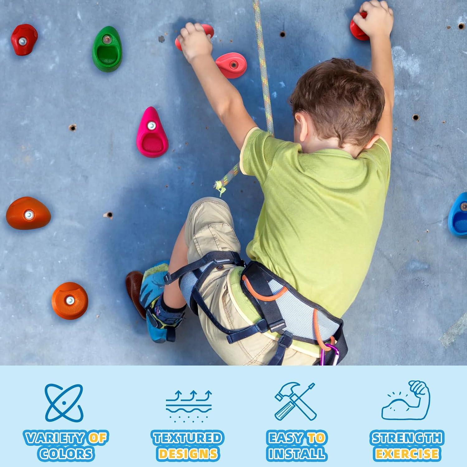 32 Agarre de Pared de Escalada SREHRLY Multicolor Soporta 104.3 kg