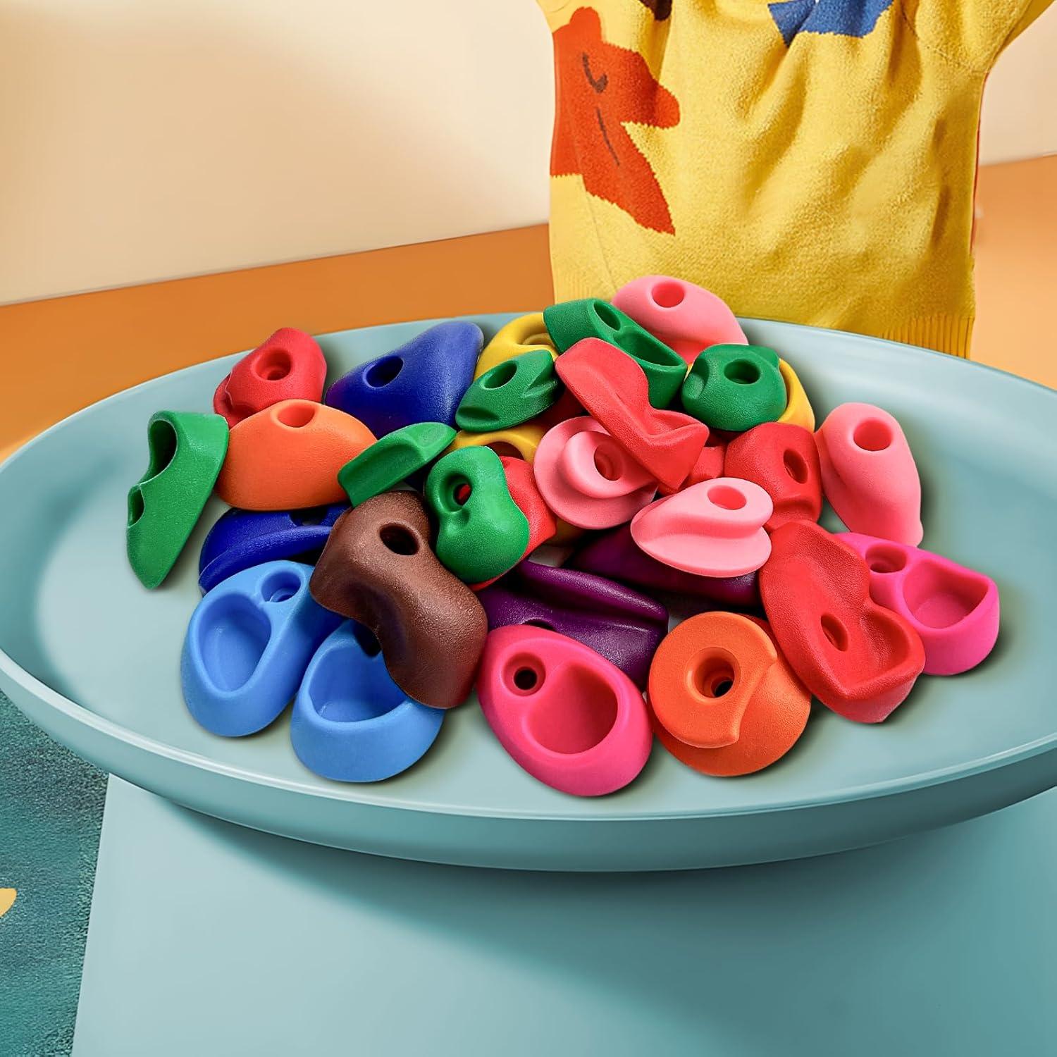 32 Agarre de Pared de Escalada SREHRLY Multicolor Soporta 104.3 kg