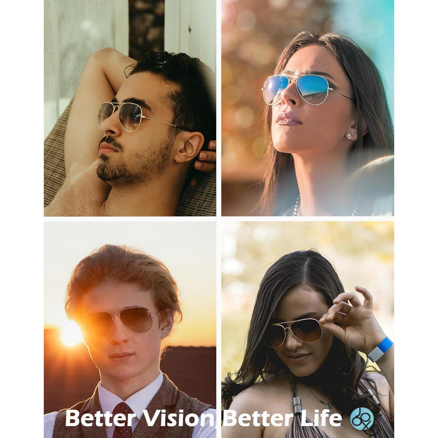 Gafas de sol JOOX aviador polarizadas UV400 doradas