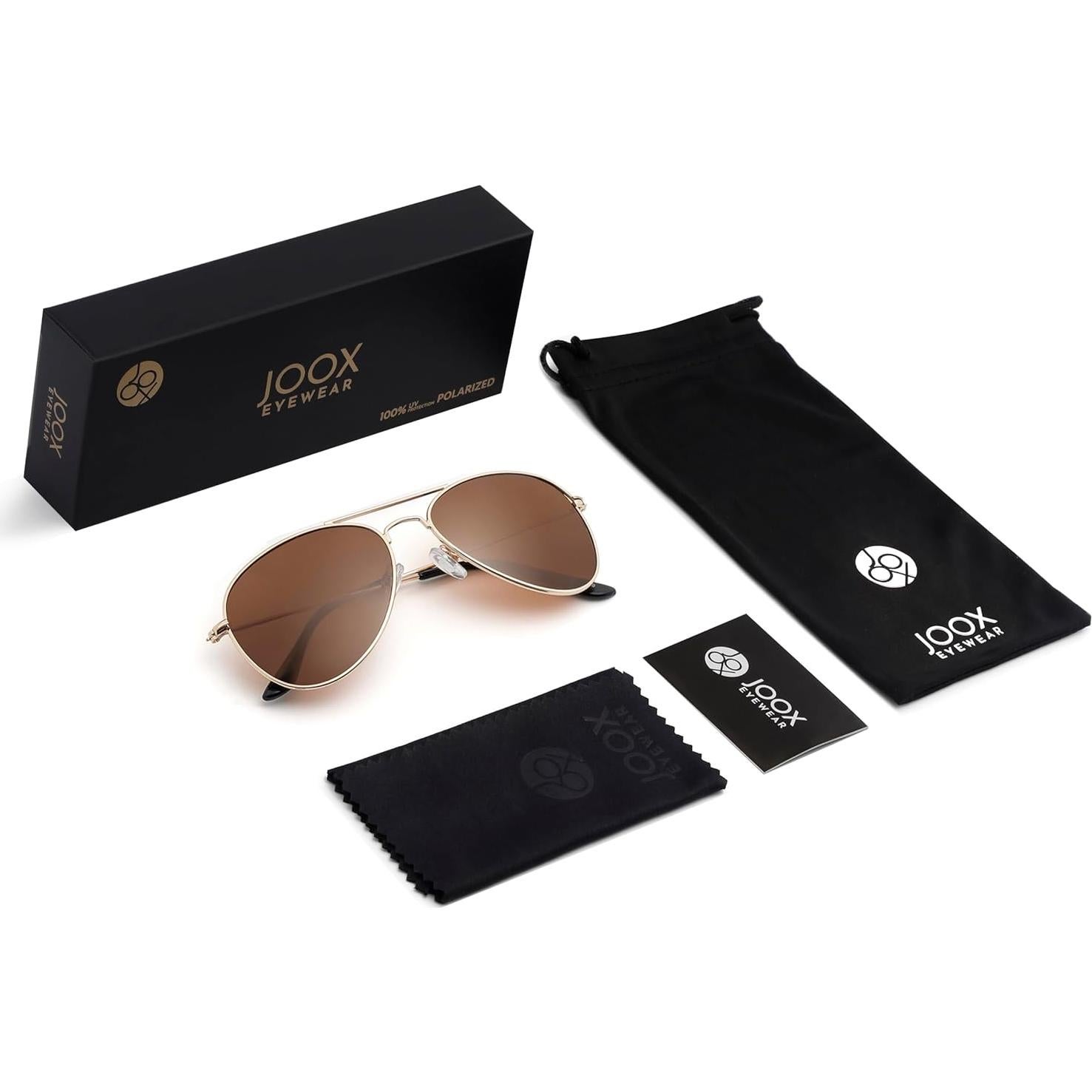 Gafas de sol aviador JOOX polarizadas UV400 doradas