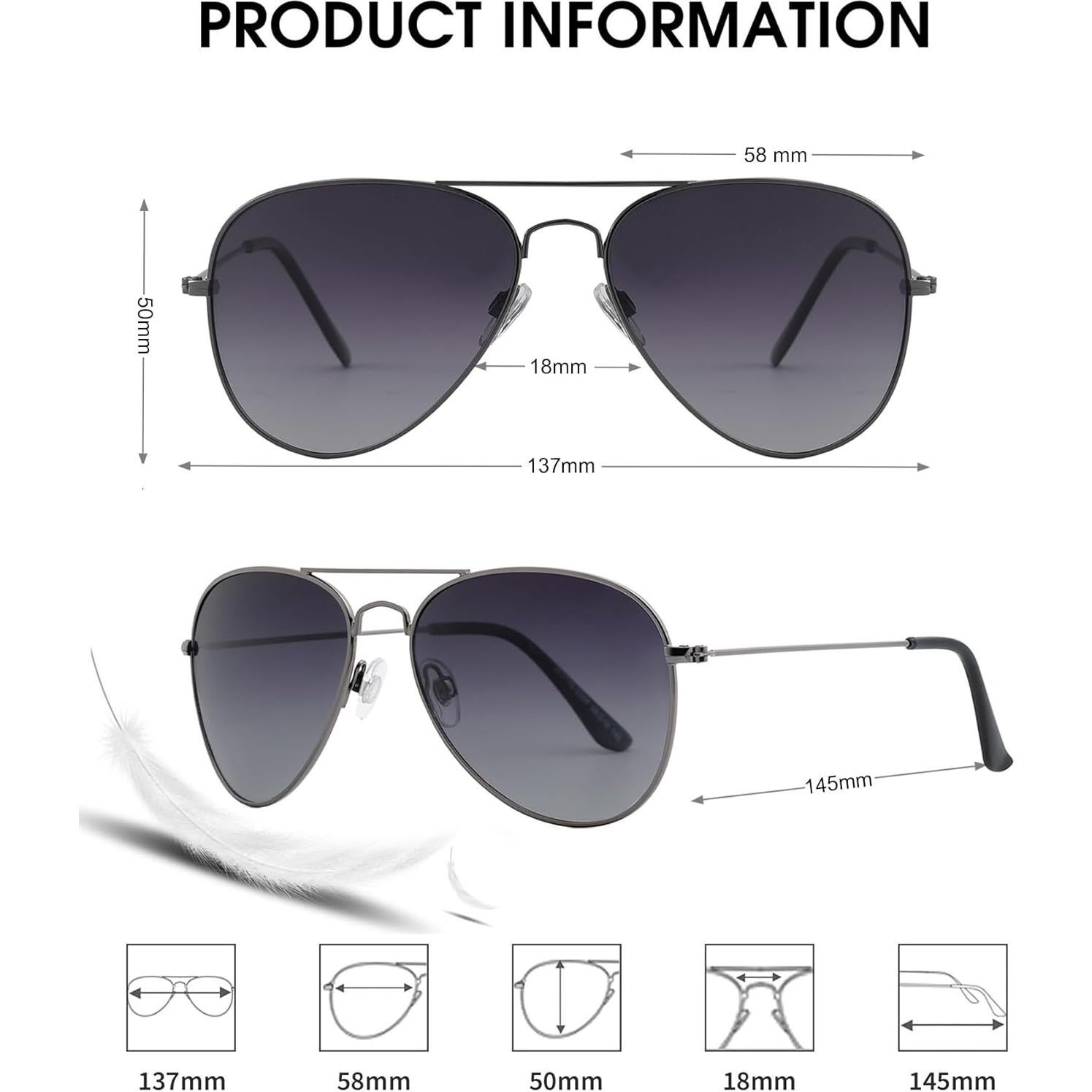 Gafas de sol aviador JOOX polarizadas UV400 para todos