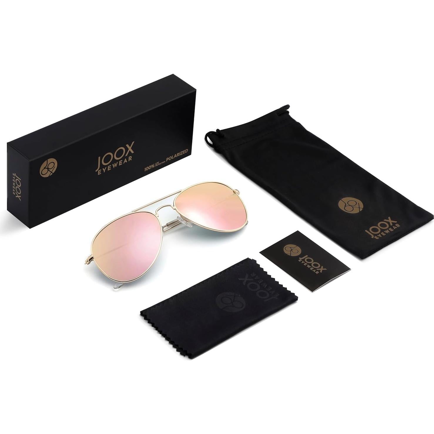 Gafas de sol aviador JOOX polarizadas UV400 doradas