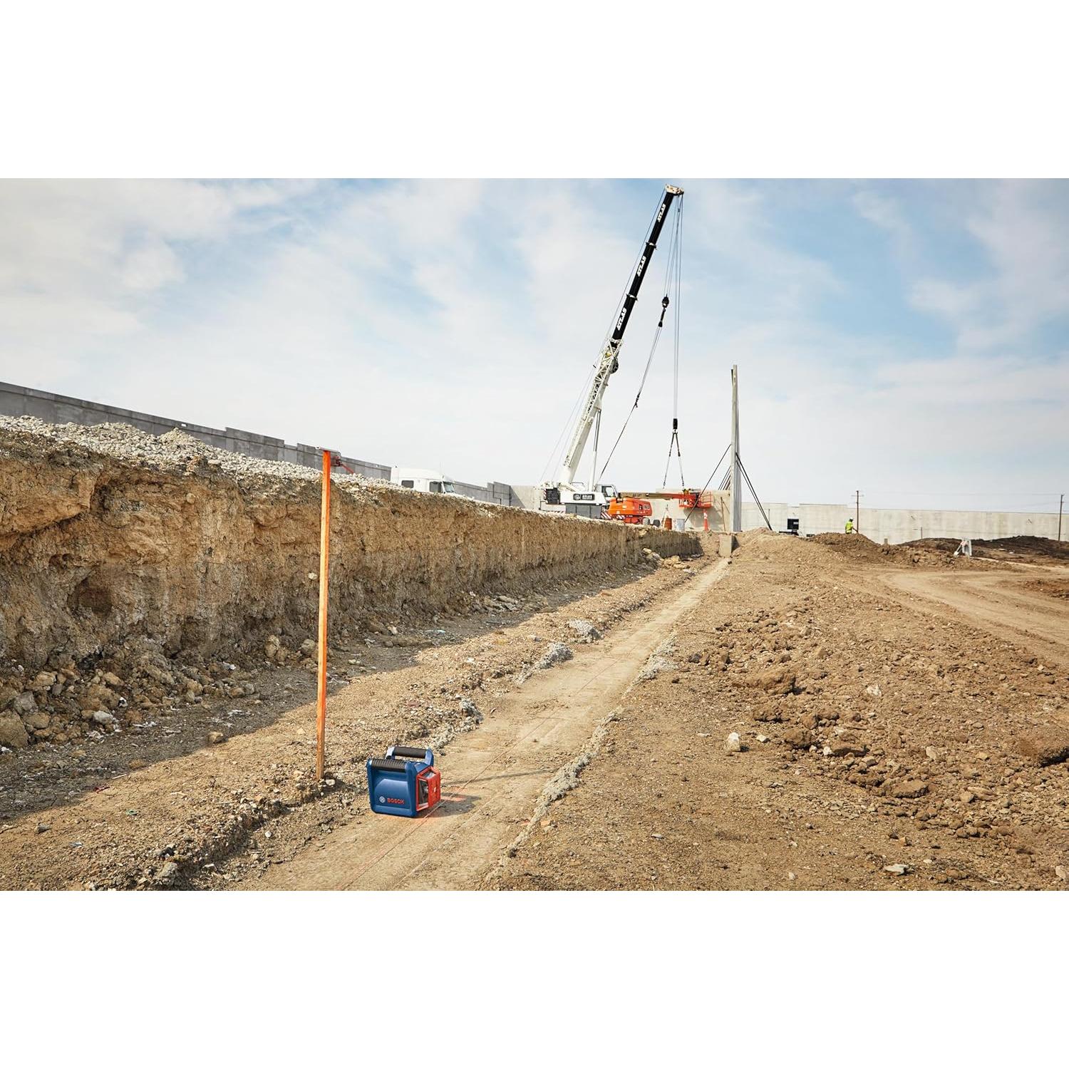 Kit de láser rotativo Bosch GRL2000-40HVK 2000 pies con accesorios